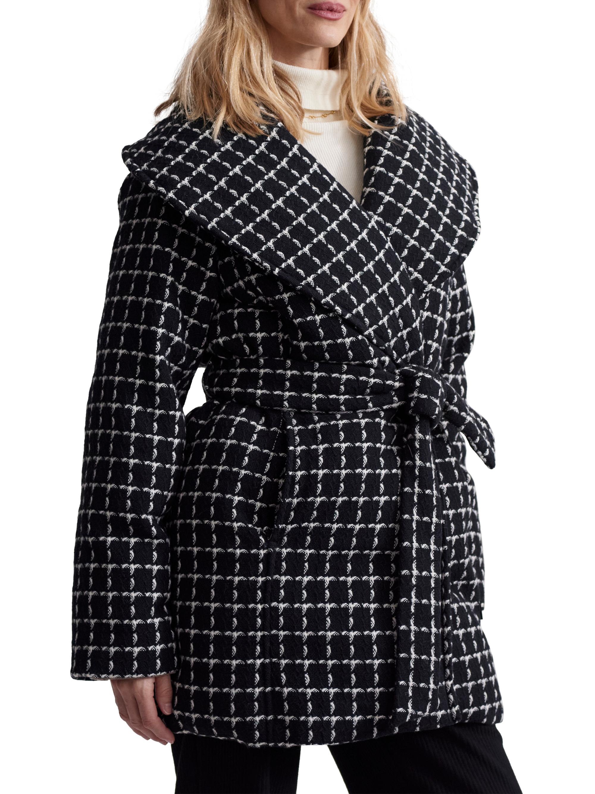 ジャケット・アウター Her lip to Checked Pattern Wool Coat Hemingway Check Tweed Jacket