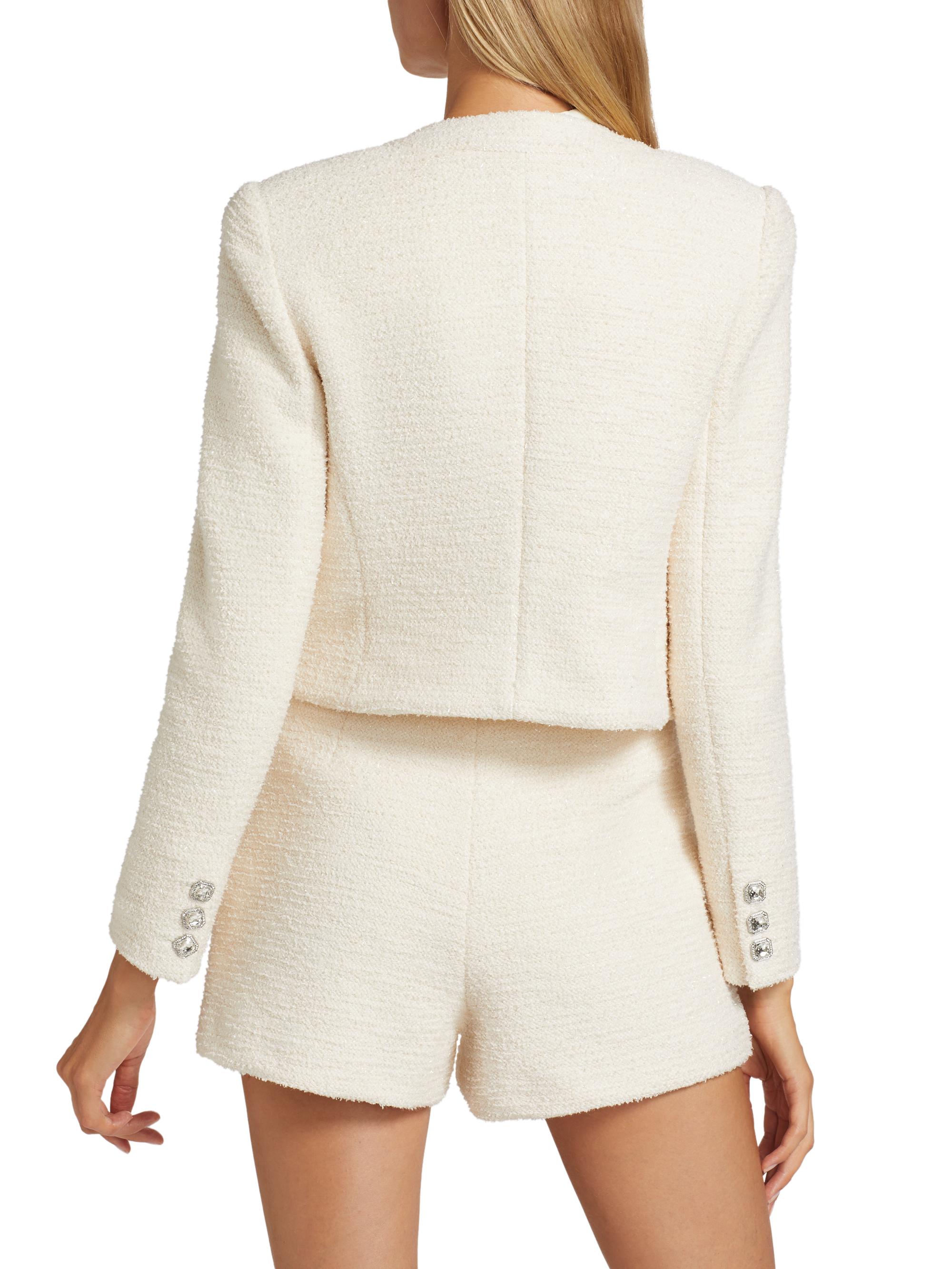 Generation Love Kaiden Crystal-Embellished Tweed Jacket | Saks