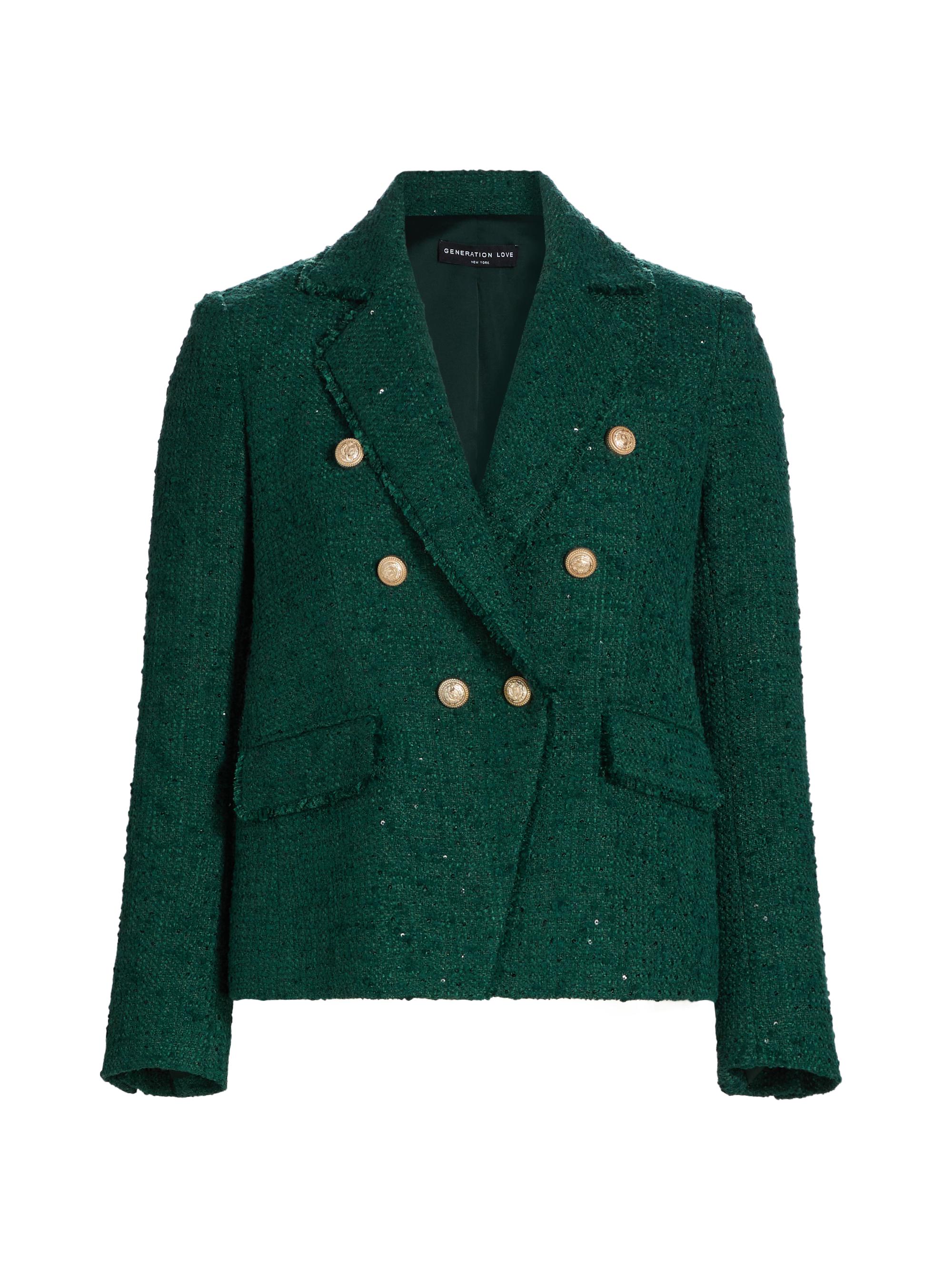 Generation Love Eliza Tweed Double-Breasted Blazer | Saks Fifth Avenue