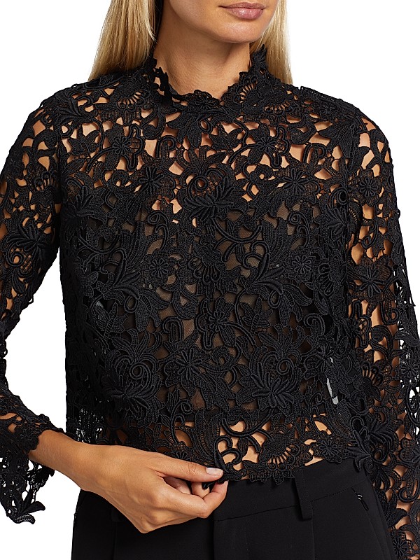 Shop Generation Love Minda Guipure Lace Crop Top | Saks Shop Generation Love Minda Guipure Lace Crop Top | Saks