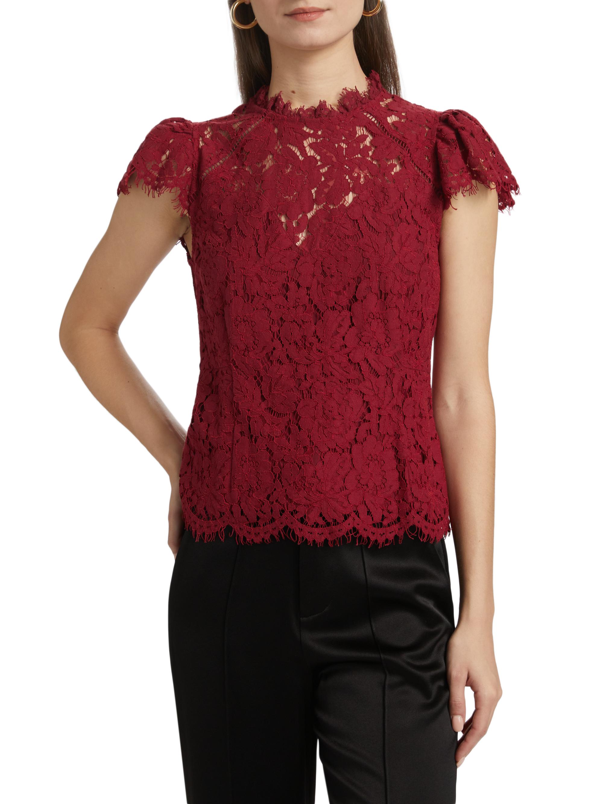 Yilon イロン blossom lace tops yilon イロン Blossom lace tops Black