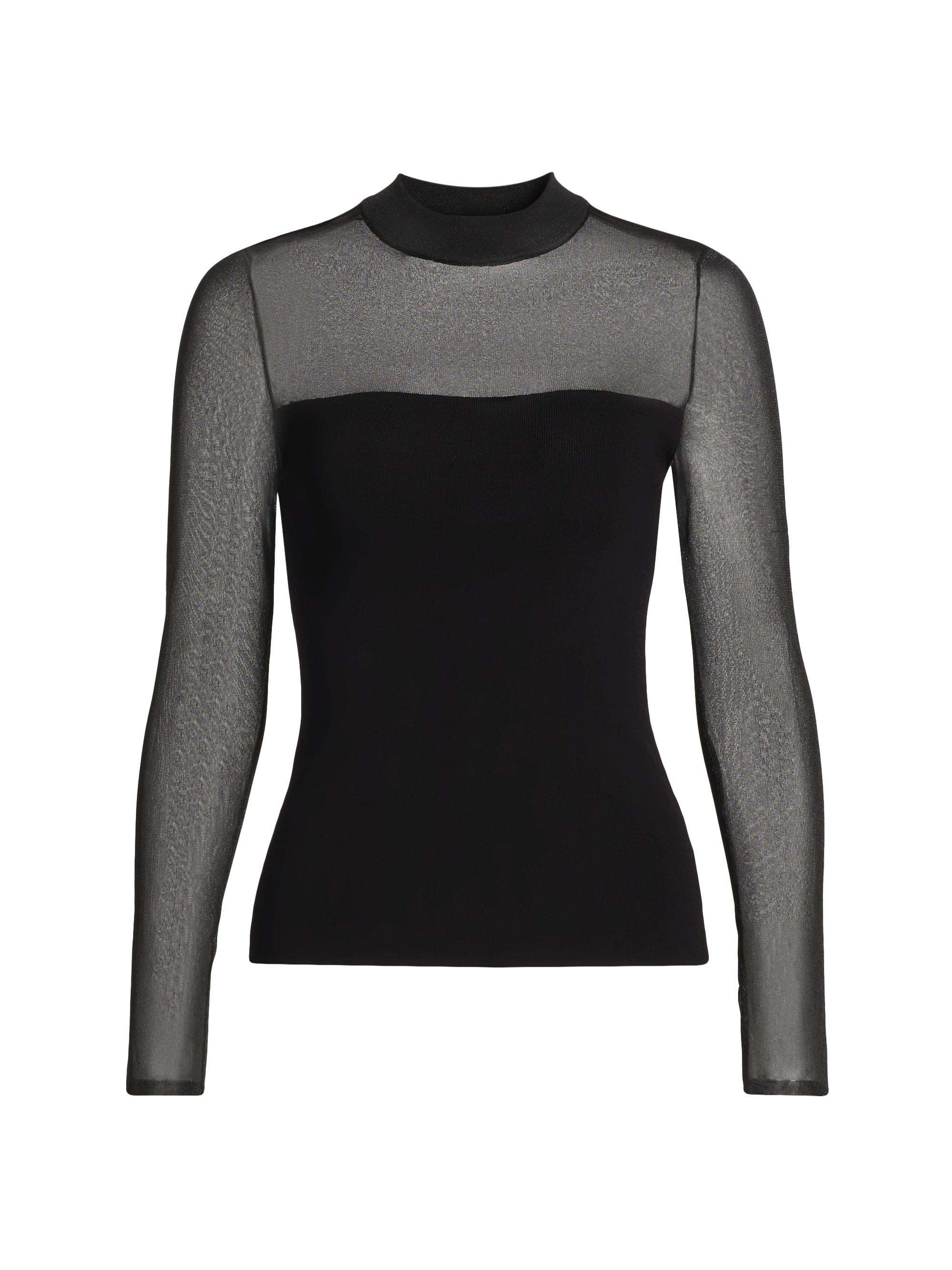 Rails Women's Winona Sheer Mockneck Top - Black