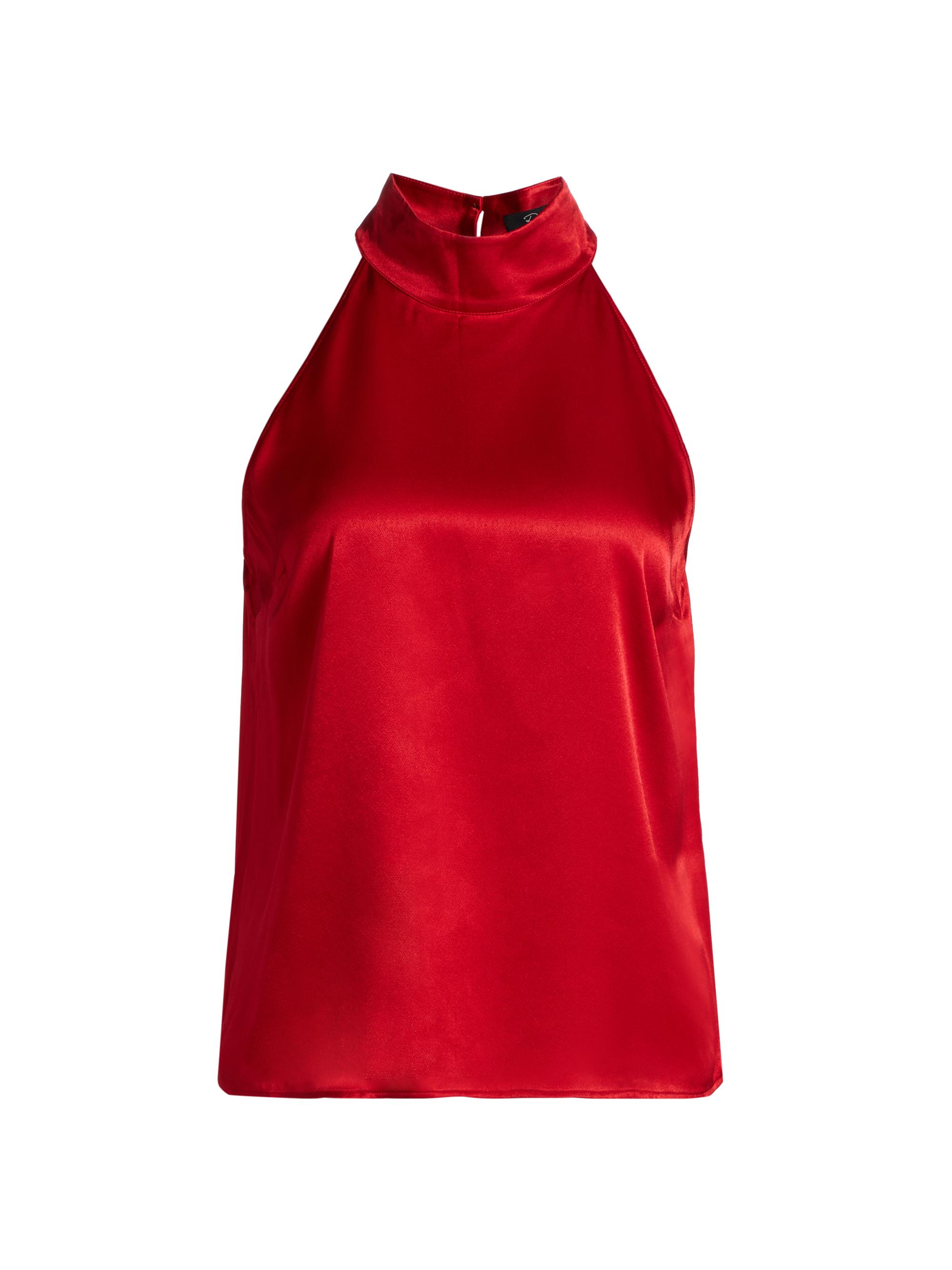 Rails Women's Leah Satin High-Neck Top - Scarlet