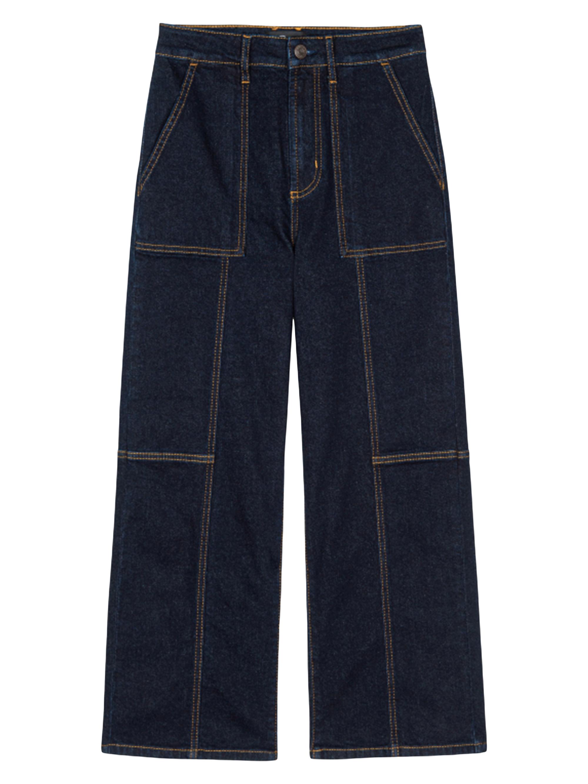 Rails Women's Getty Utility High-Rise Cropped Wide-Leg Jeans - Midnight Blues