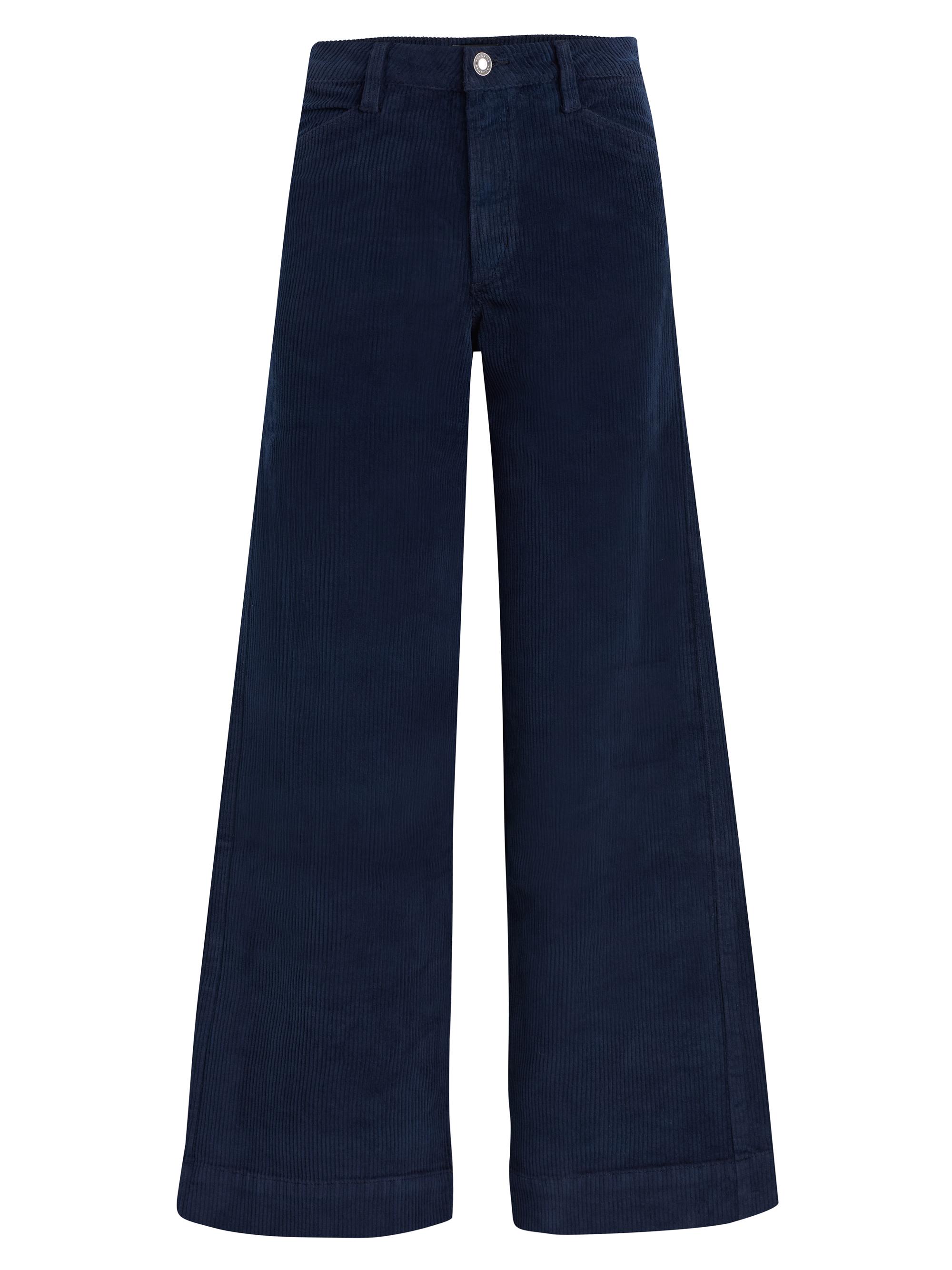 Favorite Daughter Women's Mischa Corduroy High-Rise Wide-Leg Pants - Navy