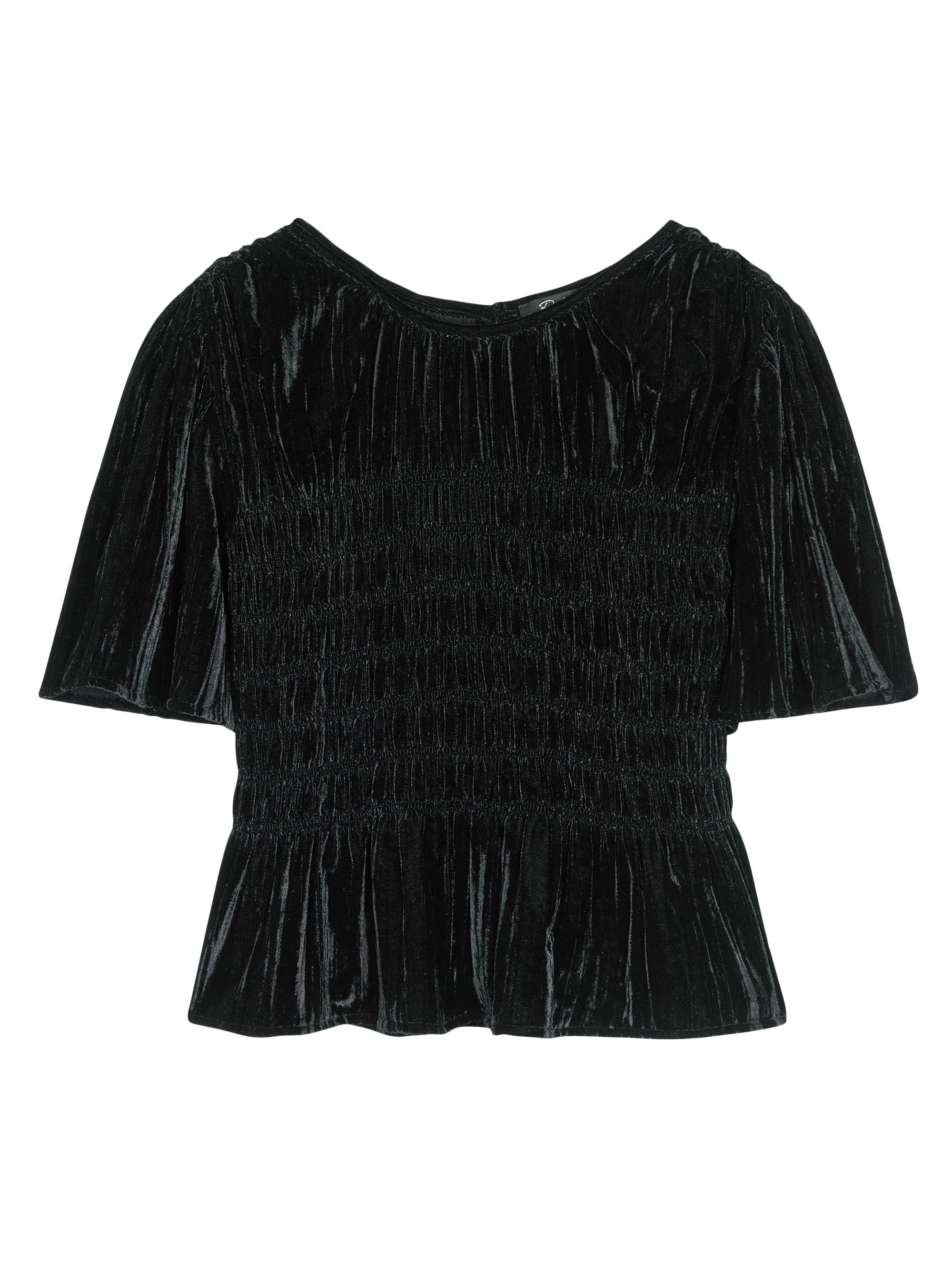 Rails Women's Rosie Crinkled Velvet Top - Black Velvet