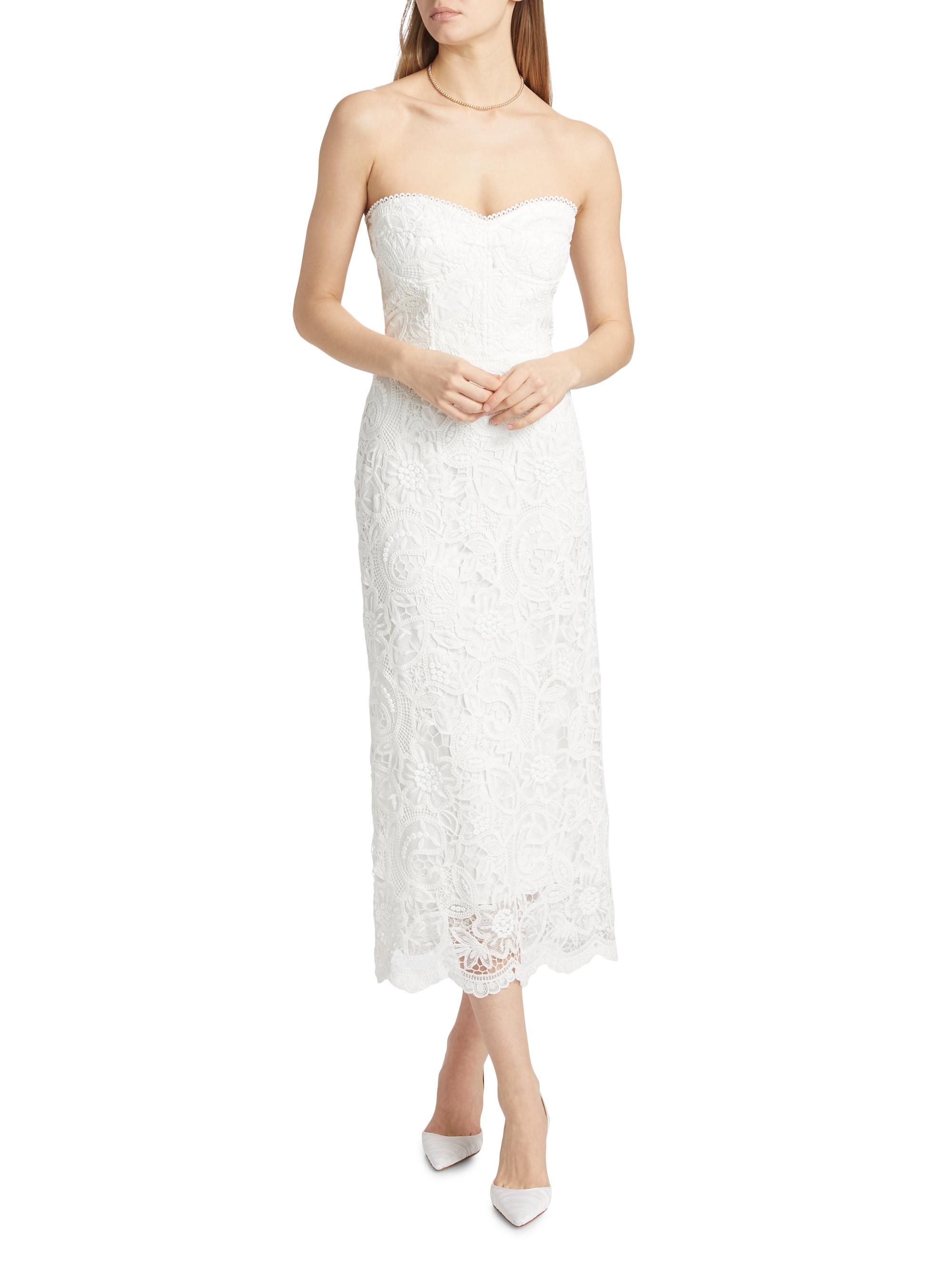 Sabina Musáyev Sienna Embroidered Lace Midi-Dress | Saks Fifth Avenue