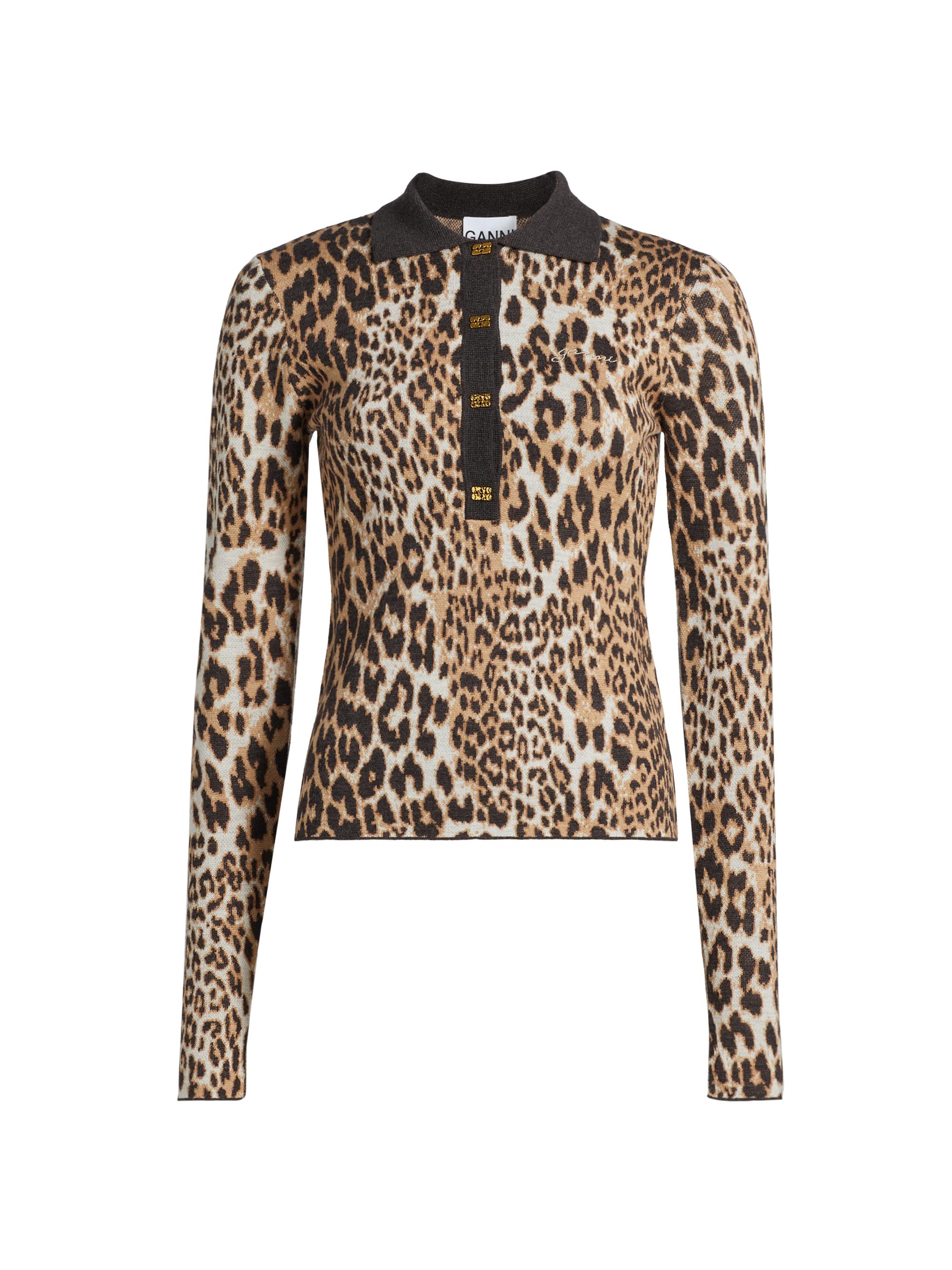 GANNI ヒョウ柄 長袖ニット GANNI ヒョウ柄 長袖ニット GANNI ヒョウ柄 長袖ニット - メルカリ