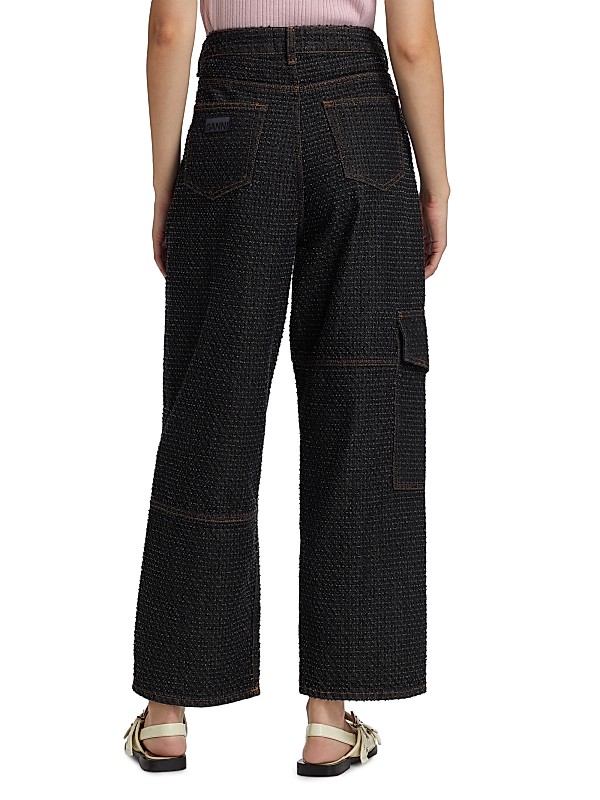 Shop Ganni Fluffy Denim Carpenter Jeans | Saks Fifth Avenue Shop Ganni Fluffy Denim Carpenter Jeans | Saks Fifth Avenue