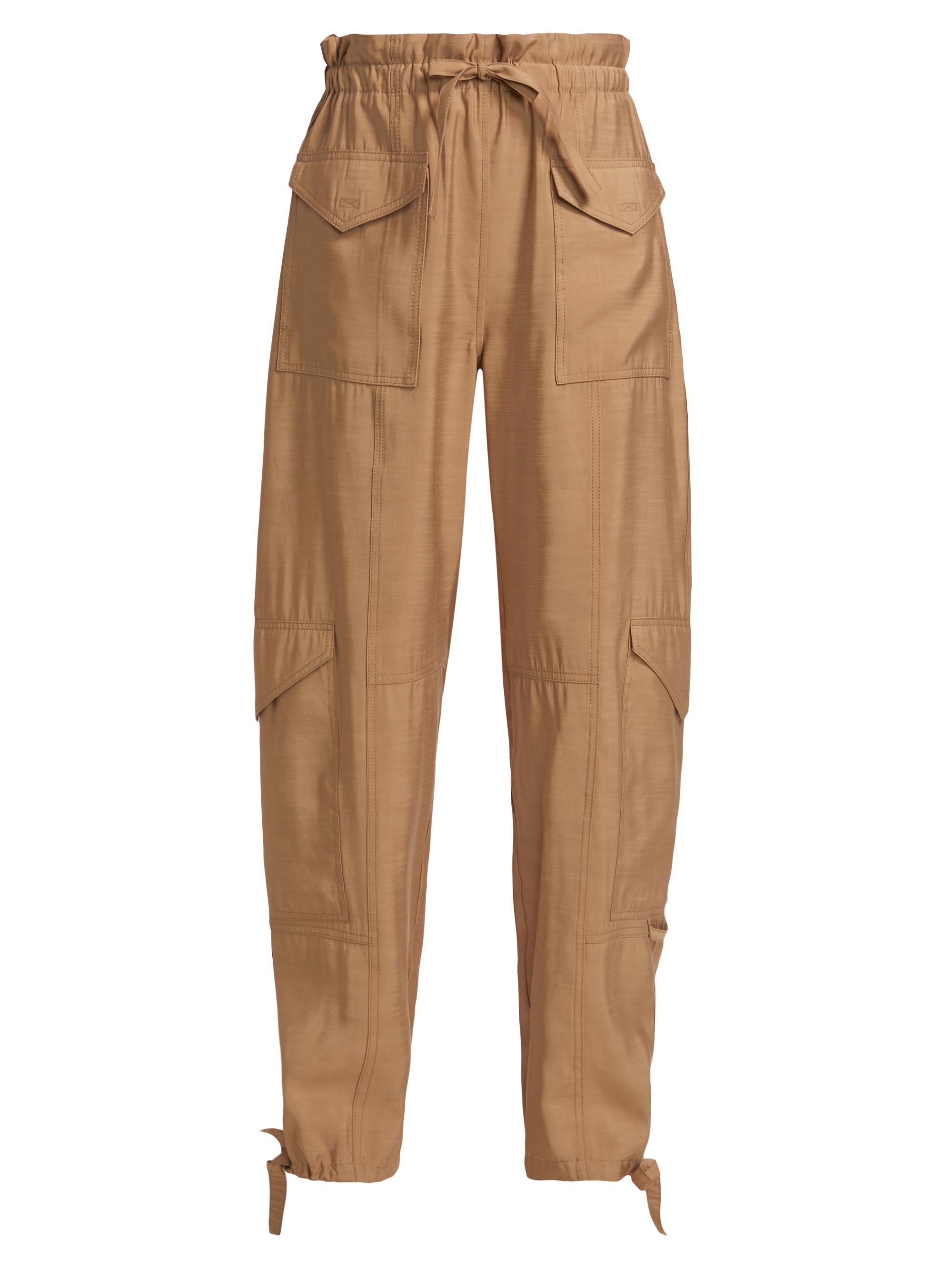Ganni Slub High-Waist Cargo Pants | Saks Fifth Avenue