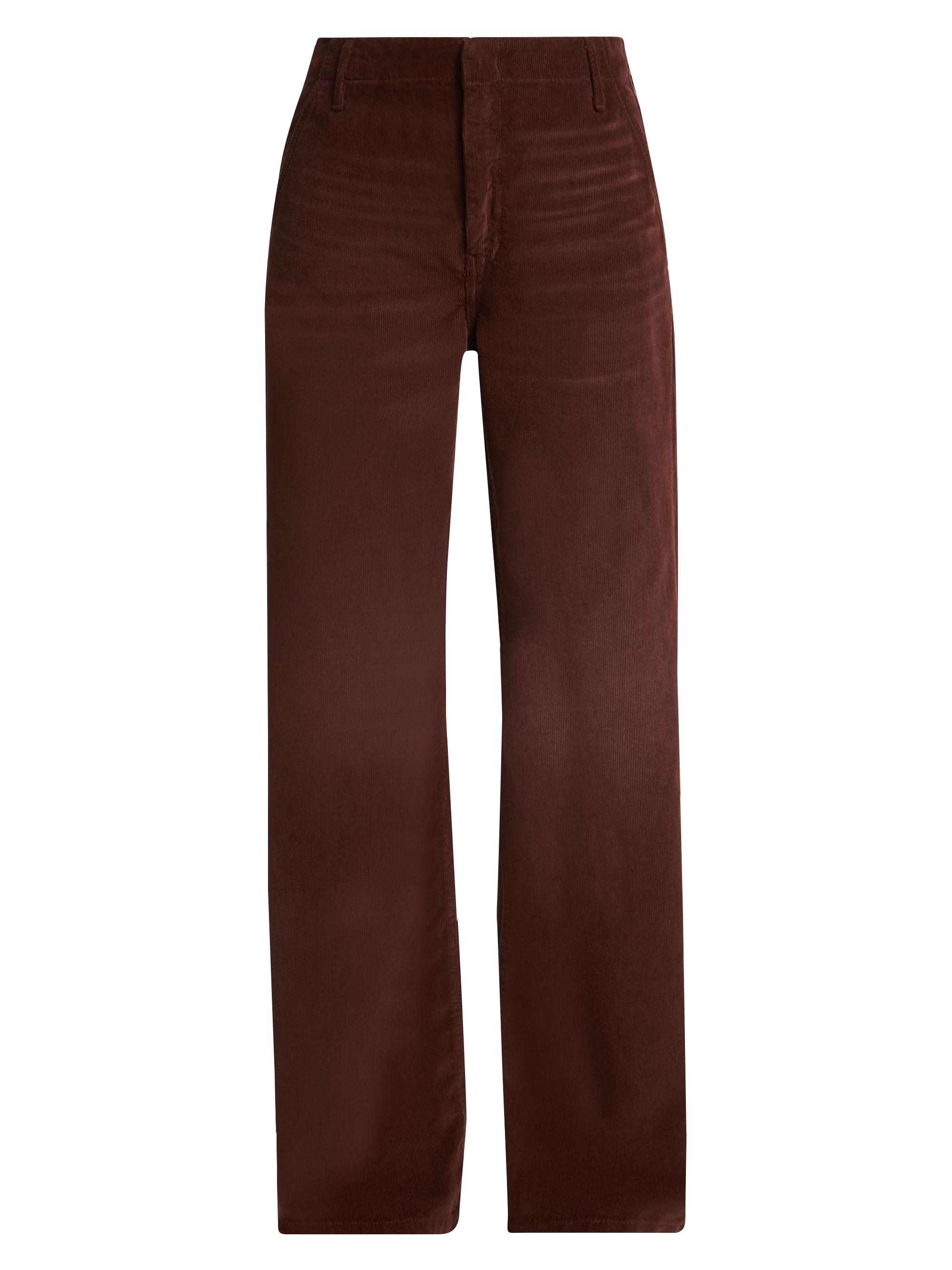 Re/done Women's Corduroy Straight-Leg Trousers - Dark Chocolate