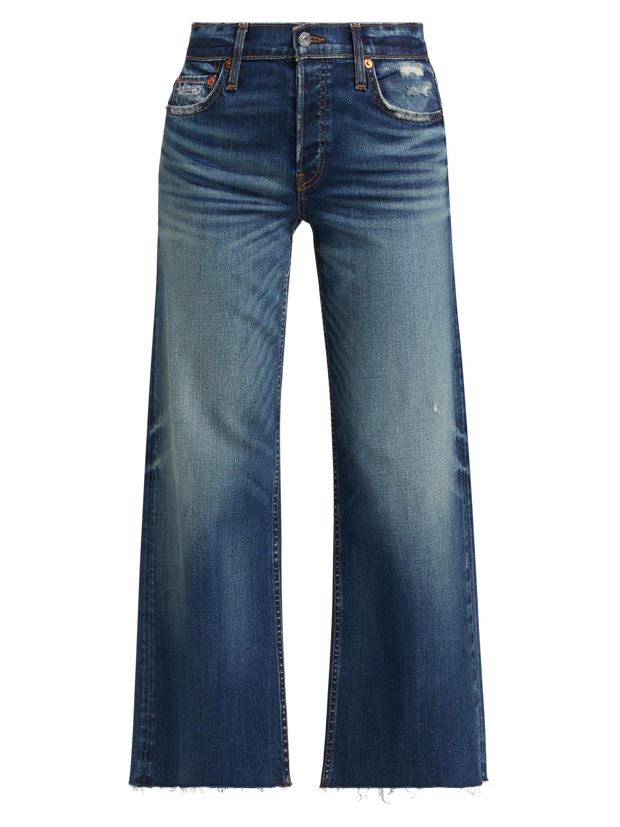 Re/done Women's Mid-Rise Wide-Leg Jeans - Indigo Grind