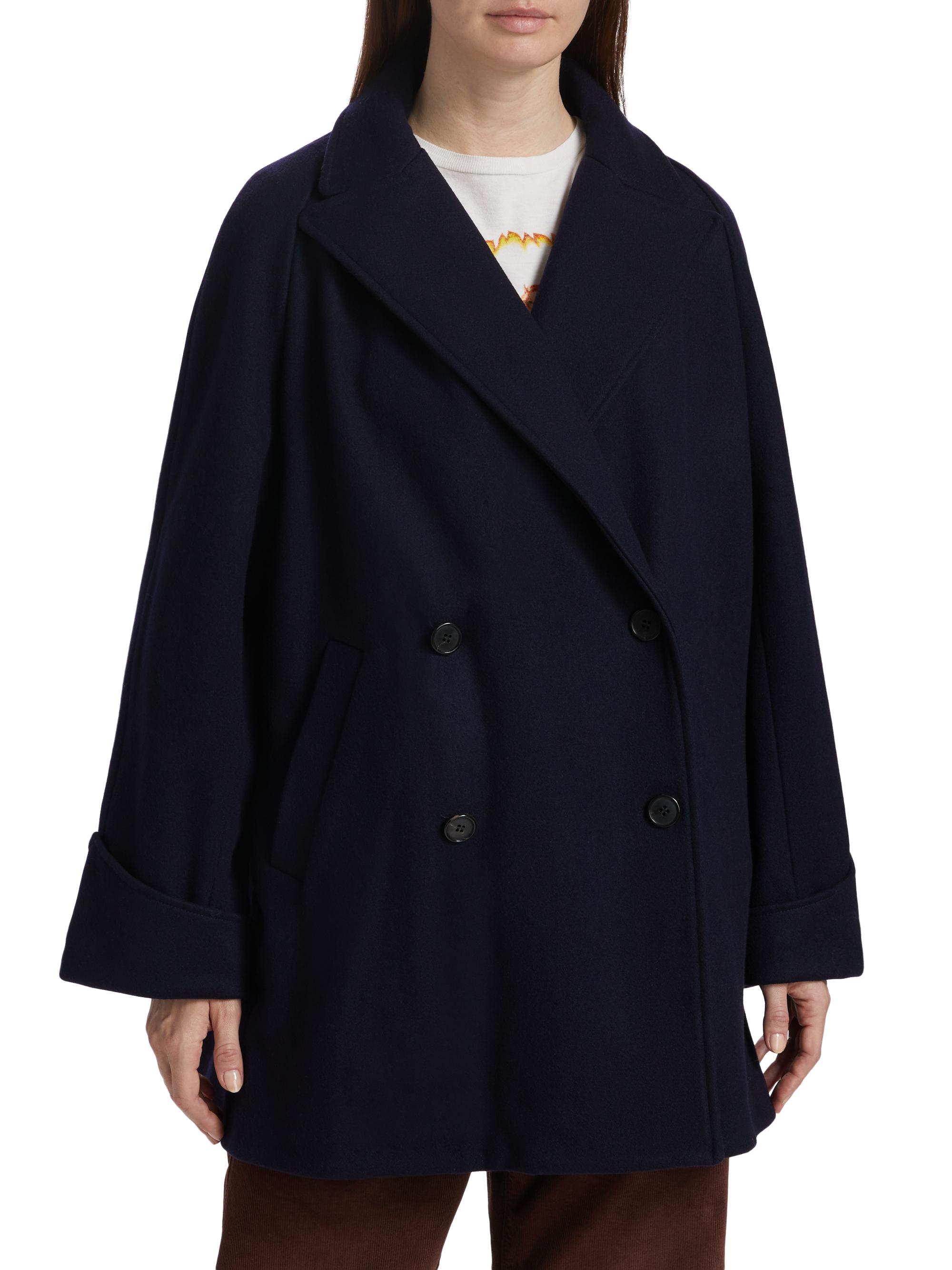 Re/done Oversized Wool-Blend Peacoat | Saks Fifth Avenue