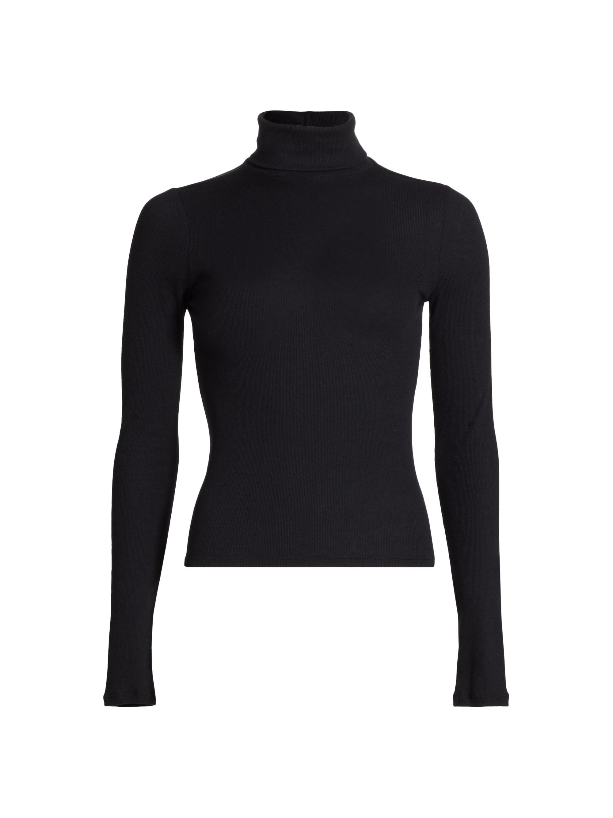 Re/done Women's Rib-Knit Turtleneck Sweater - Black