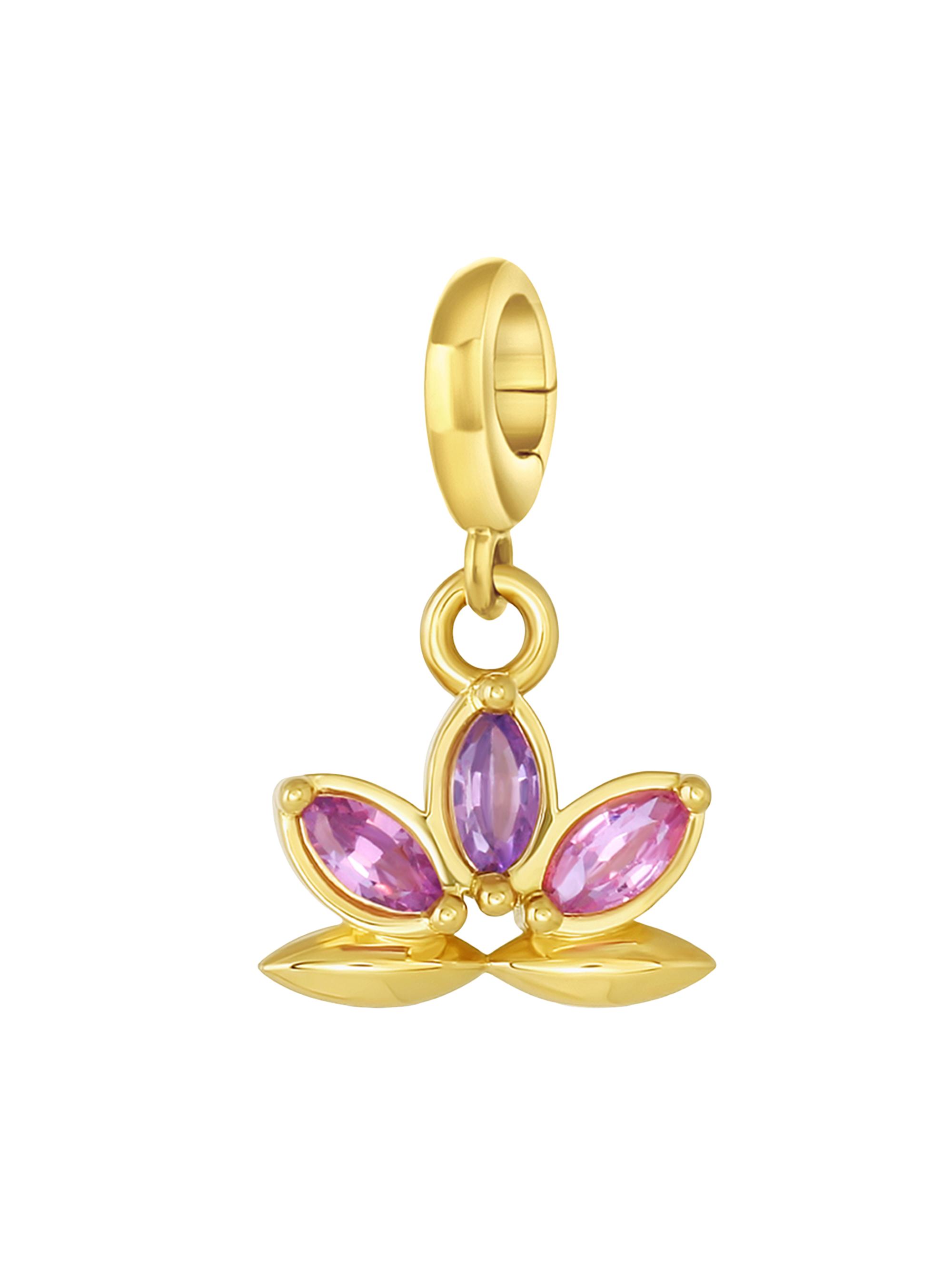 Mazahri Women's Tillya Tepe 18K Yellow Gold & Pink Sapphire Lotus Charm - Pink Sapphire