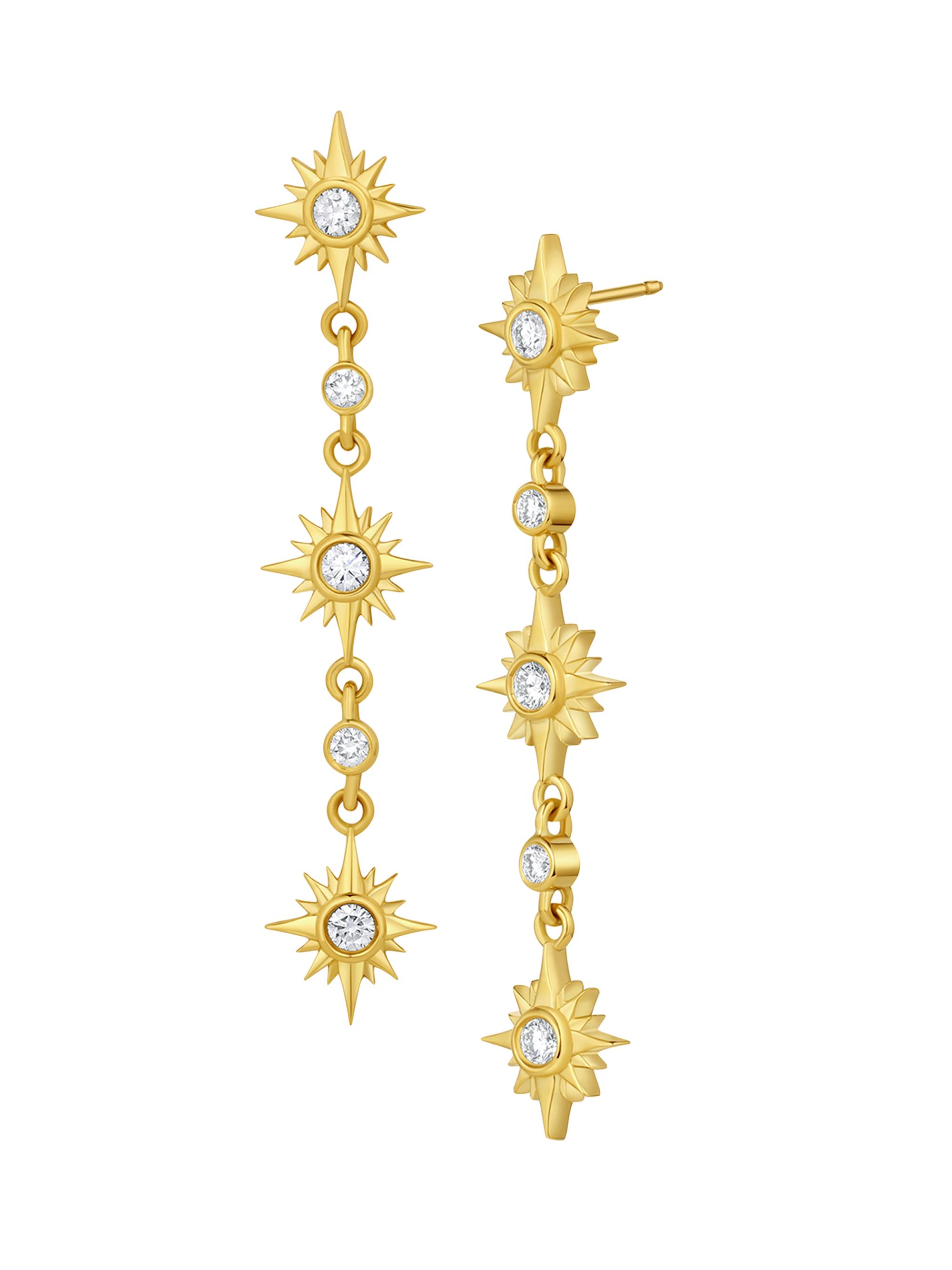 Mazahri Women's Tillya Tepe 18K Yellow Gold & 0.48 TCW Diamond Starburst Drop Earrings - Gold