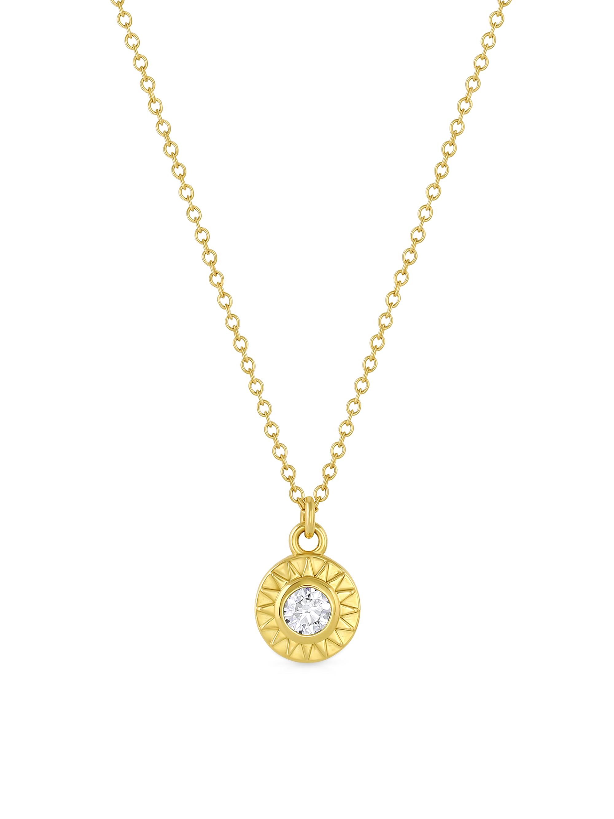 Mazahri Women's Tillya Tepe 18K Yellow Gold & 0.25 TCW Diamond Sunburst Pendant Necklace - Gold