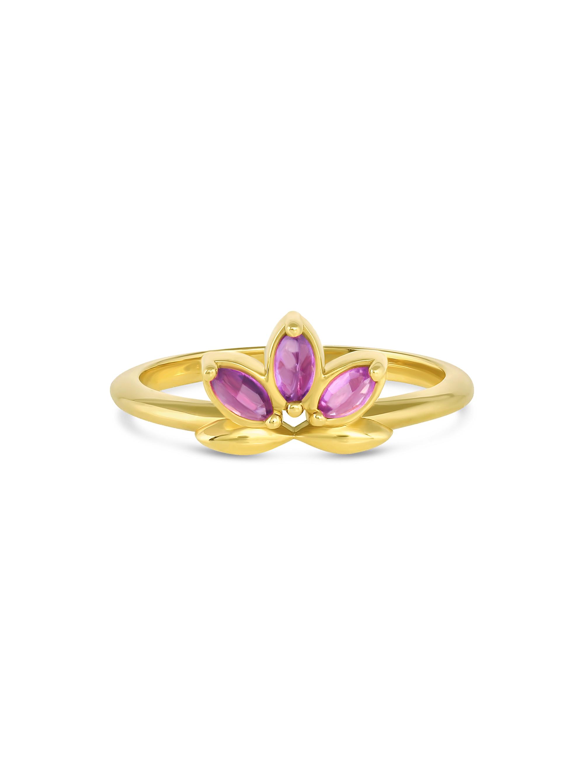 Mazahri Women's Tillya Tepe 18K Yellow Gold & Pink Sapphire Lotus Ring - Pink Sapphire