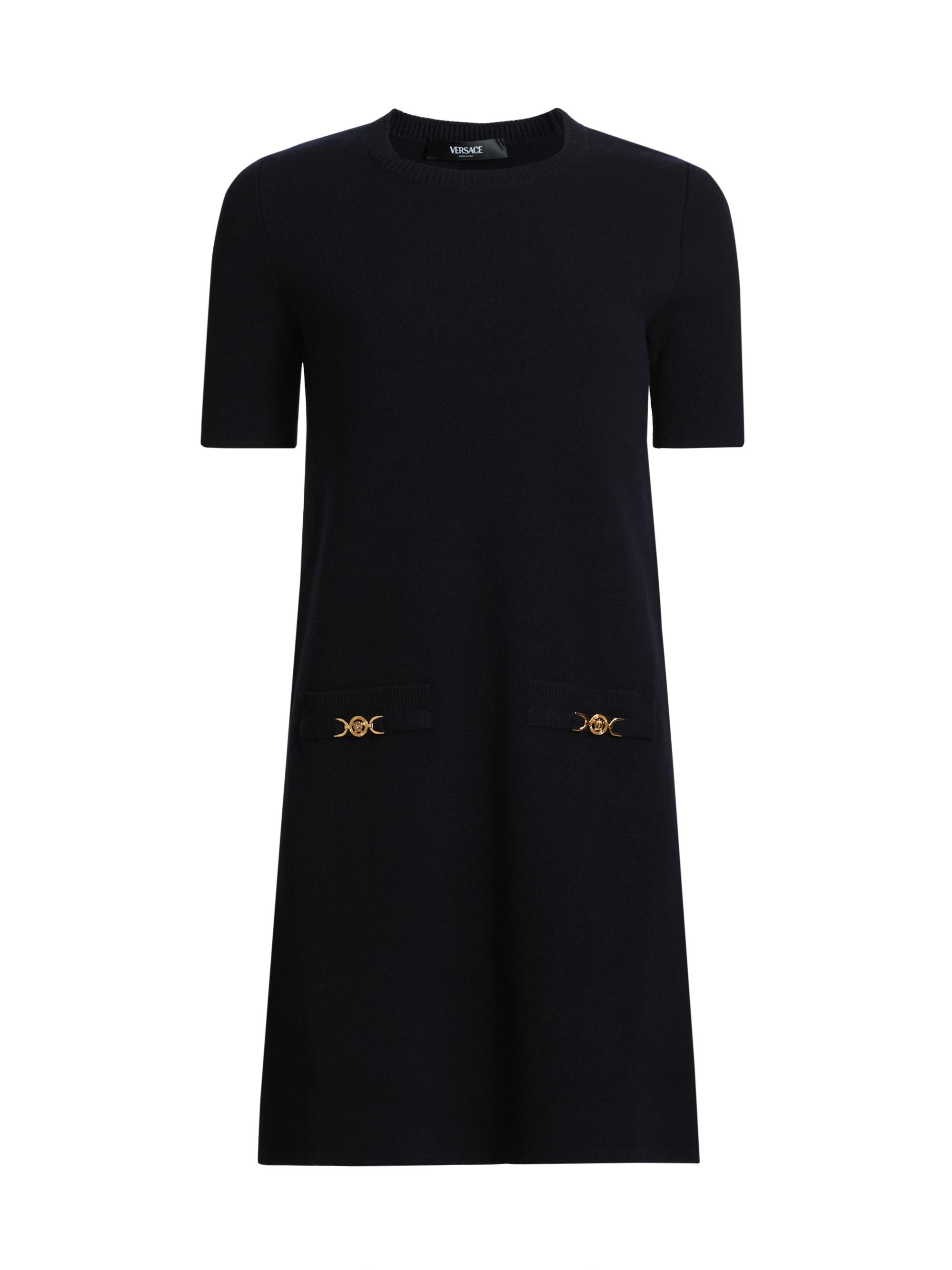 Versace Women's Icons Wool-Cashmere Minidress - Ink Blue