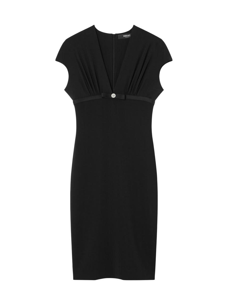 ワンピース Versace Black acetate blend dress Versace Techno Cady Stretch Dress | Saks Fifth Avenue