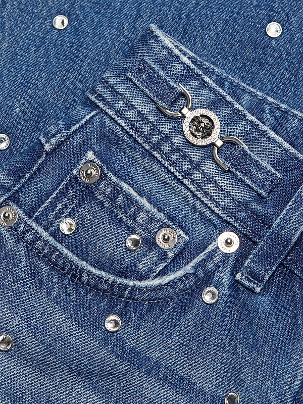Shop Versace Embellished Straight-Leg Mid-Rise Jeans | Saks Shop Versace Embellished Straight-Leg Mid-Rise Jeans | Saks