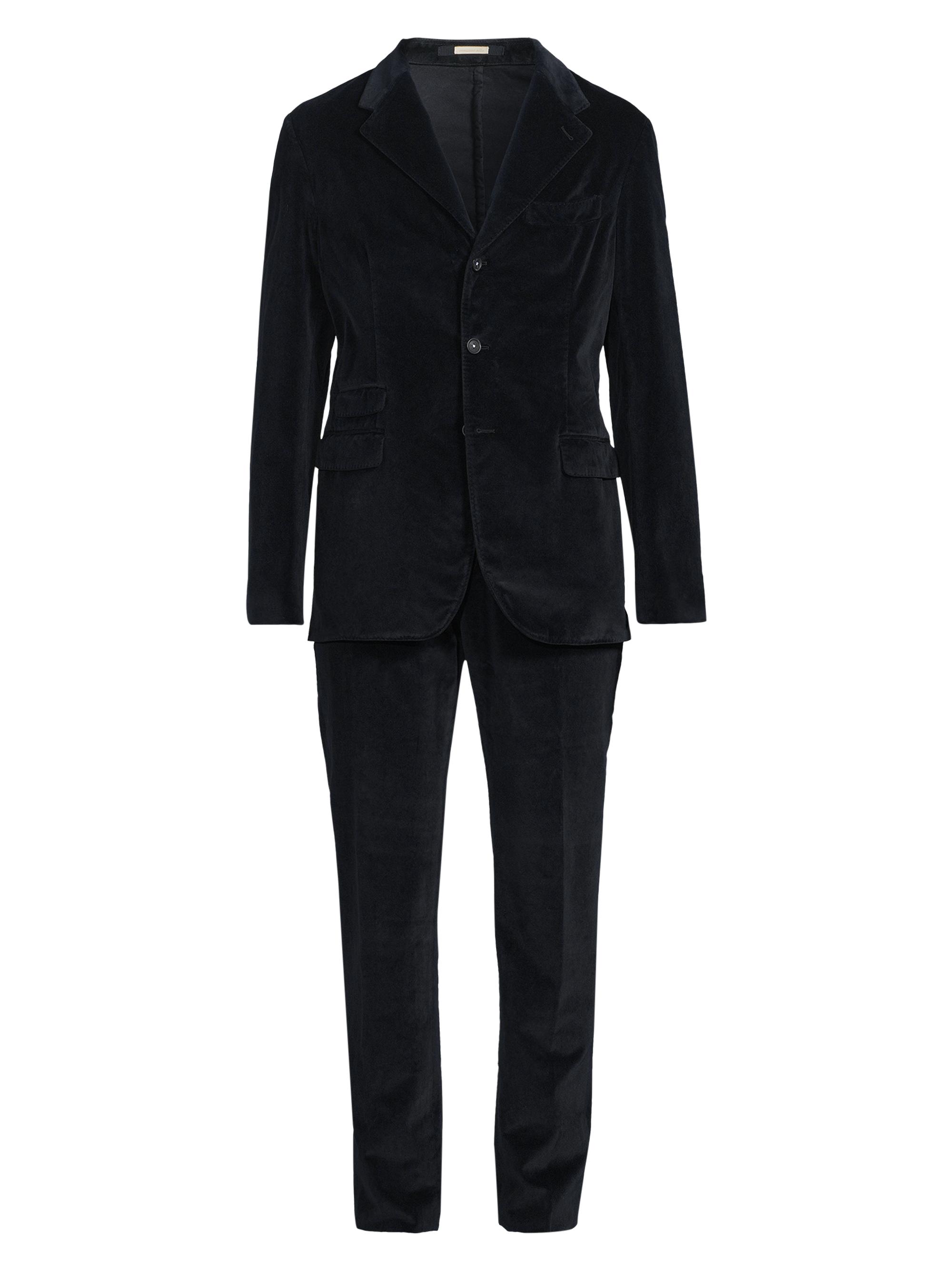 Massimo Alba Men's Velvet 2-Piece Suit - Dark Blue