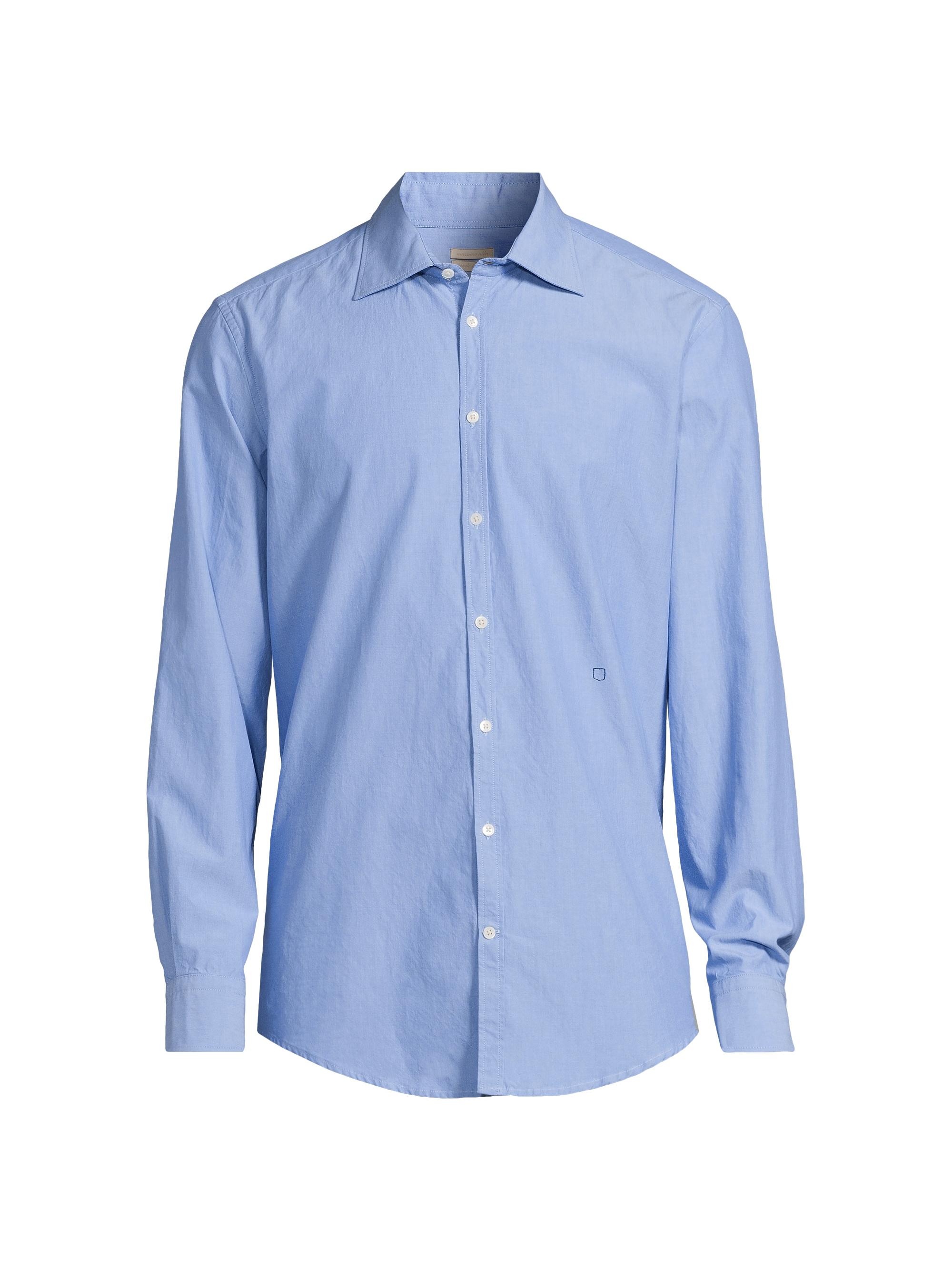 Massimo Alba Men's Chambray Cotton Shirt - Azzurro