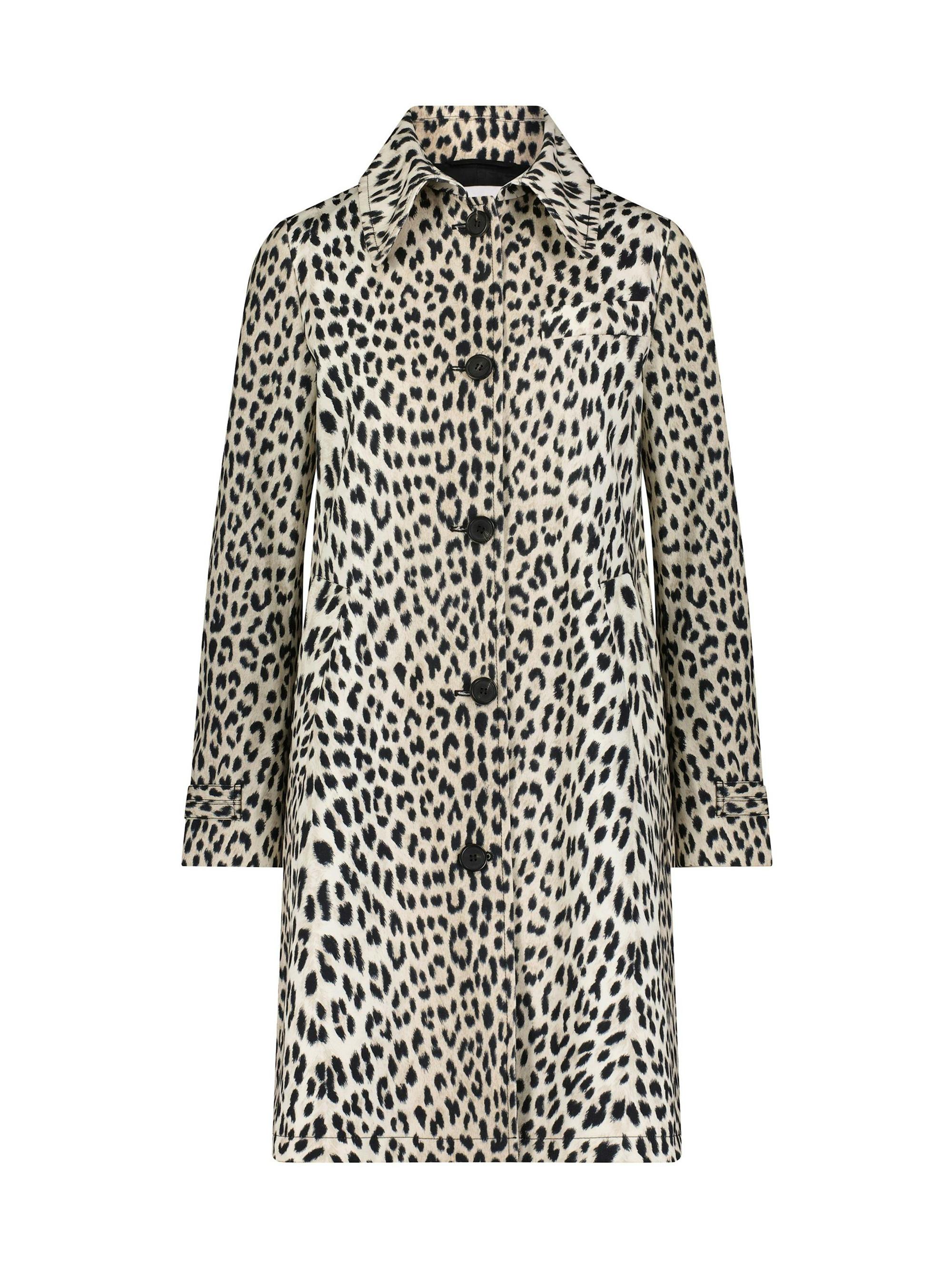 Callas Milano Women's Alaine Animal Print Car Coat - Beige Multicolor