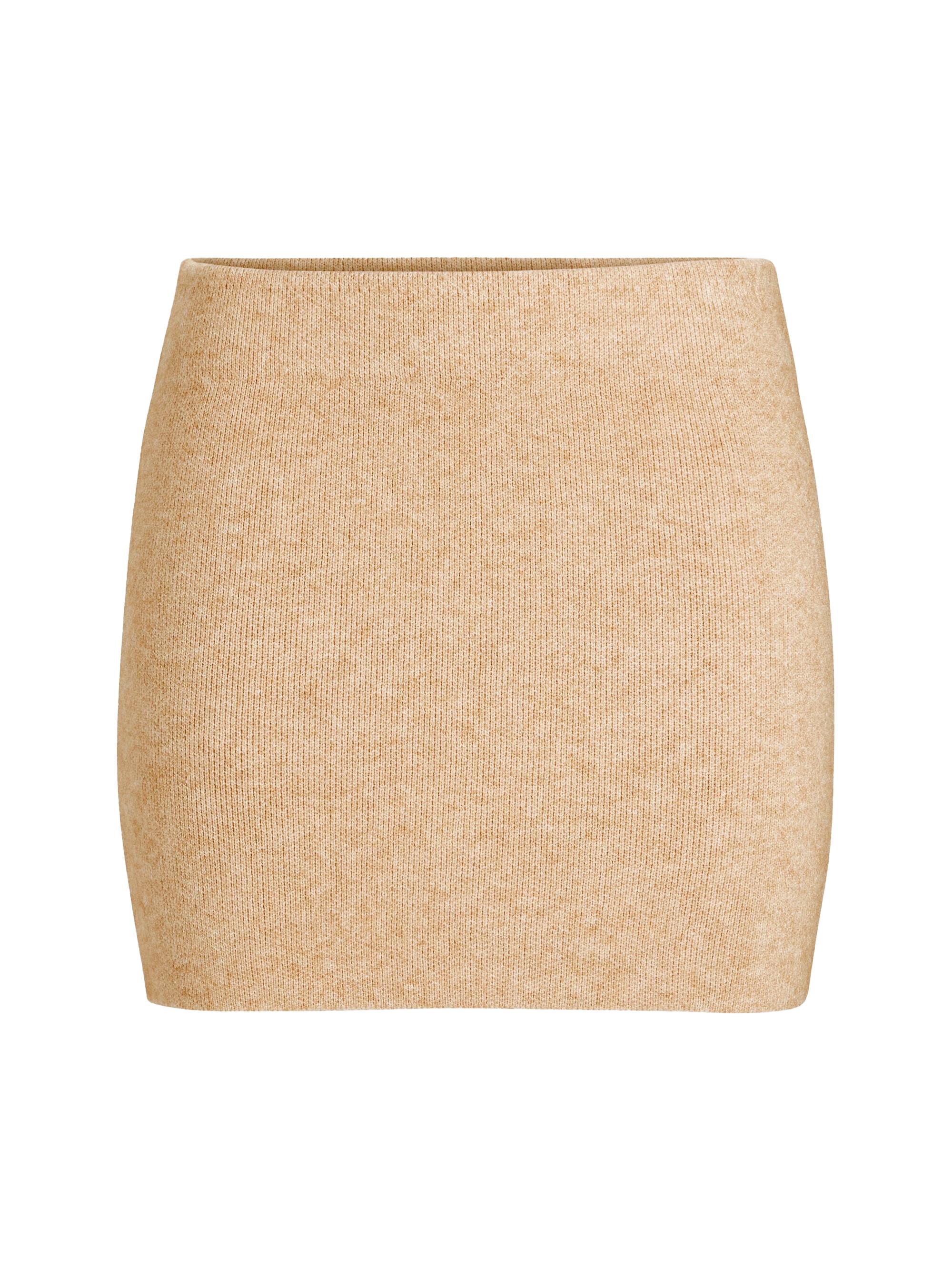 Ser.o.ya Women's Mea Knit Mini Skirt - Tan