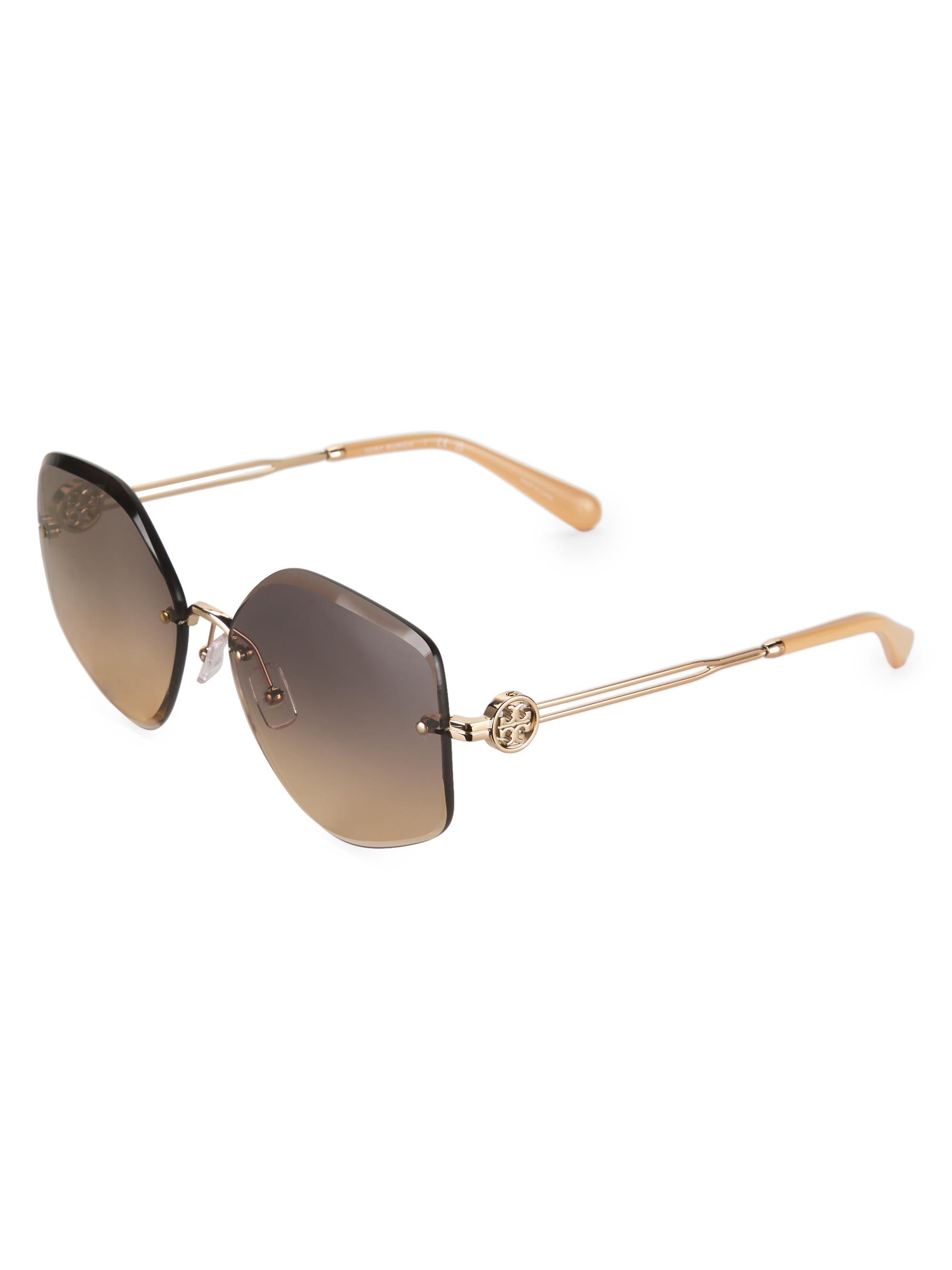 Tory Burch Women's 58MM Geometric Sunglasses - Rose Gold
