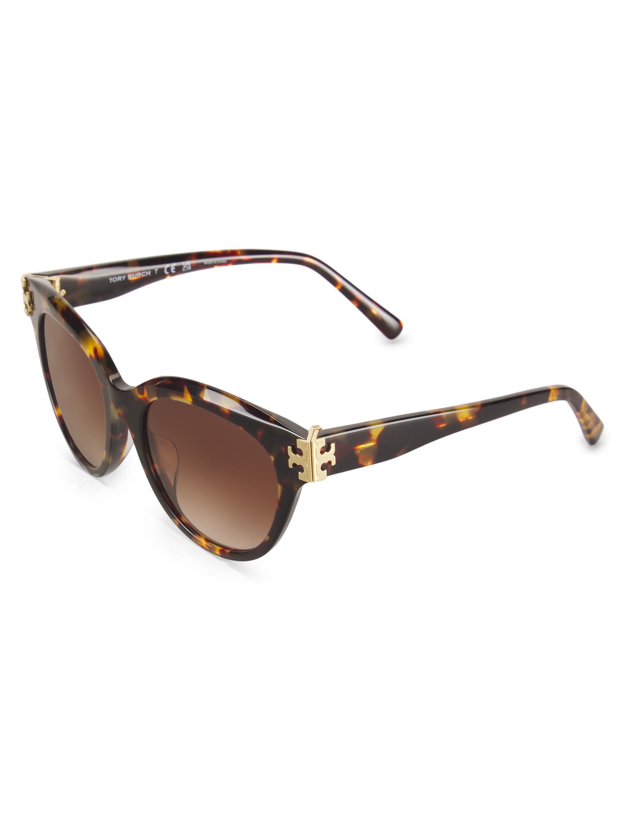 Tory Burch Women's 53MM Cat-Eye Sunglasses - Gradient Brown Havana