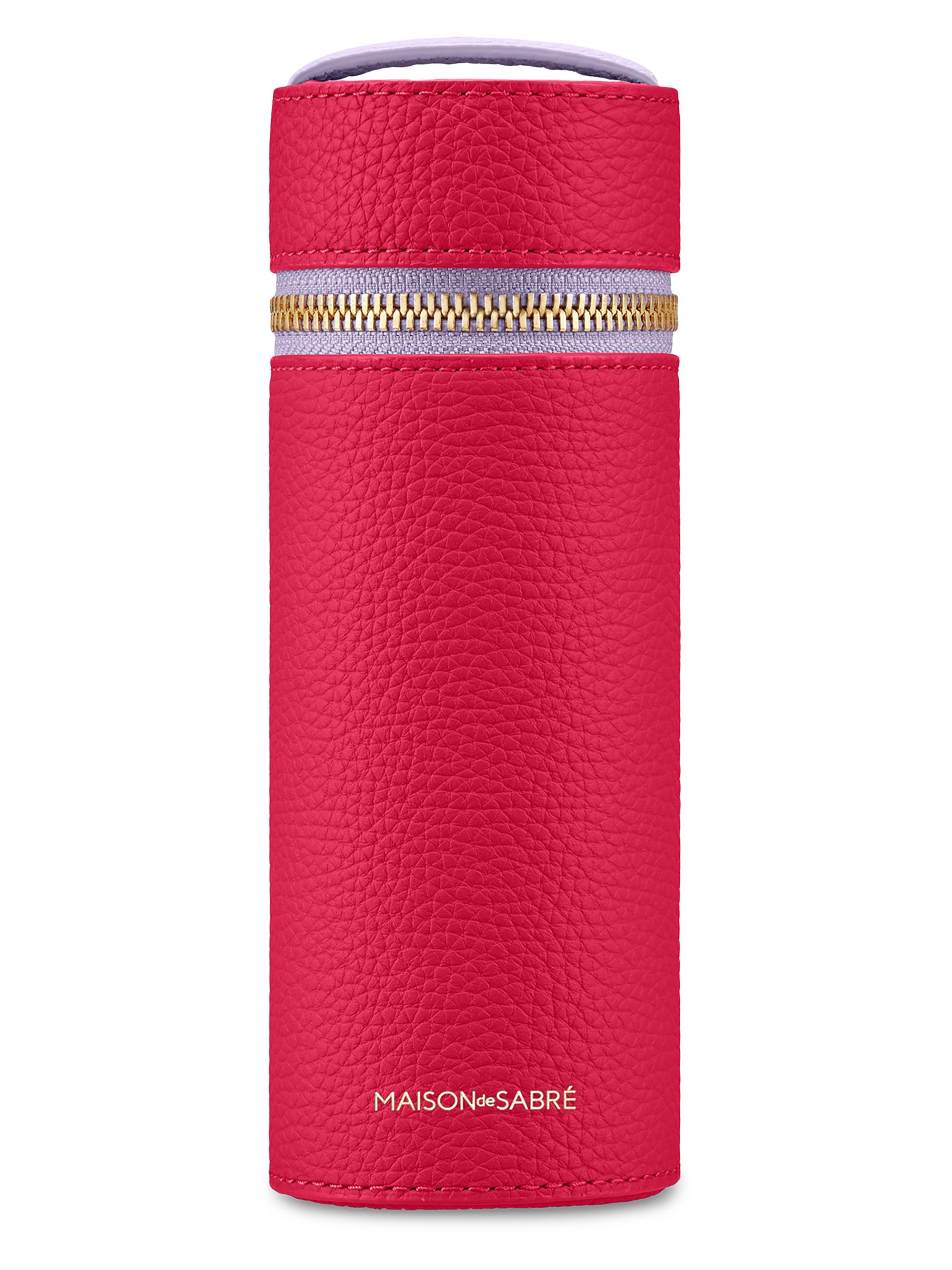 Maison de Sabre Women's Leather Brush Case - Fuchsia Lavender