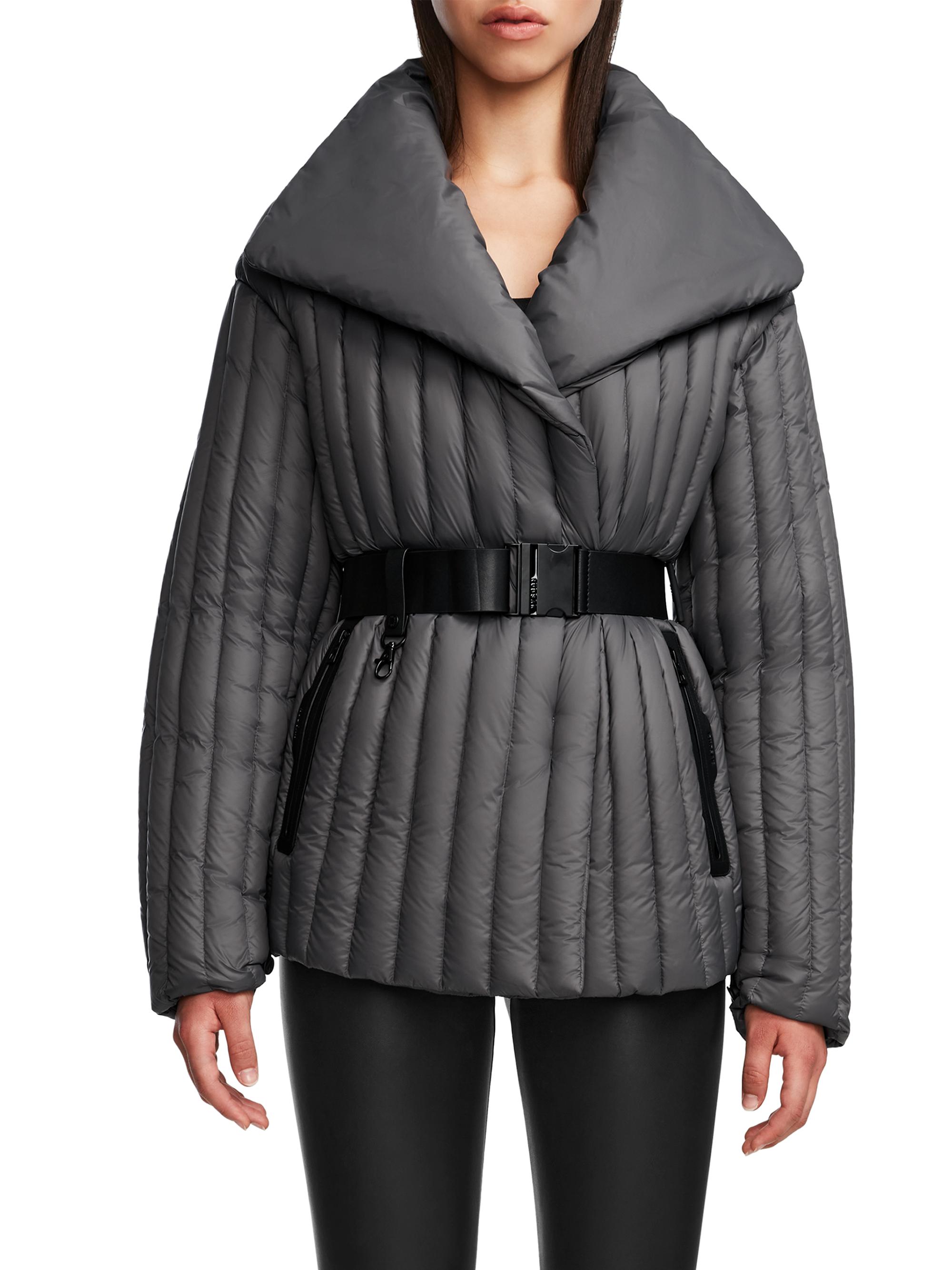 Rudsak Women's Ines T Quilted Down Shawl-Collar Jacket - Grey