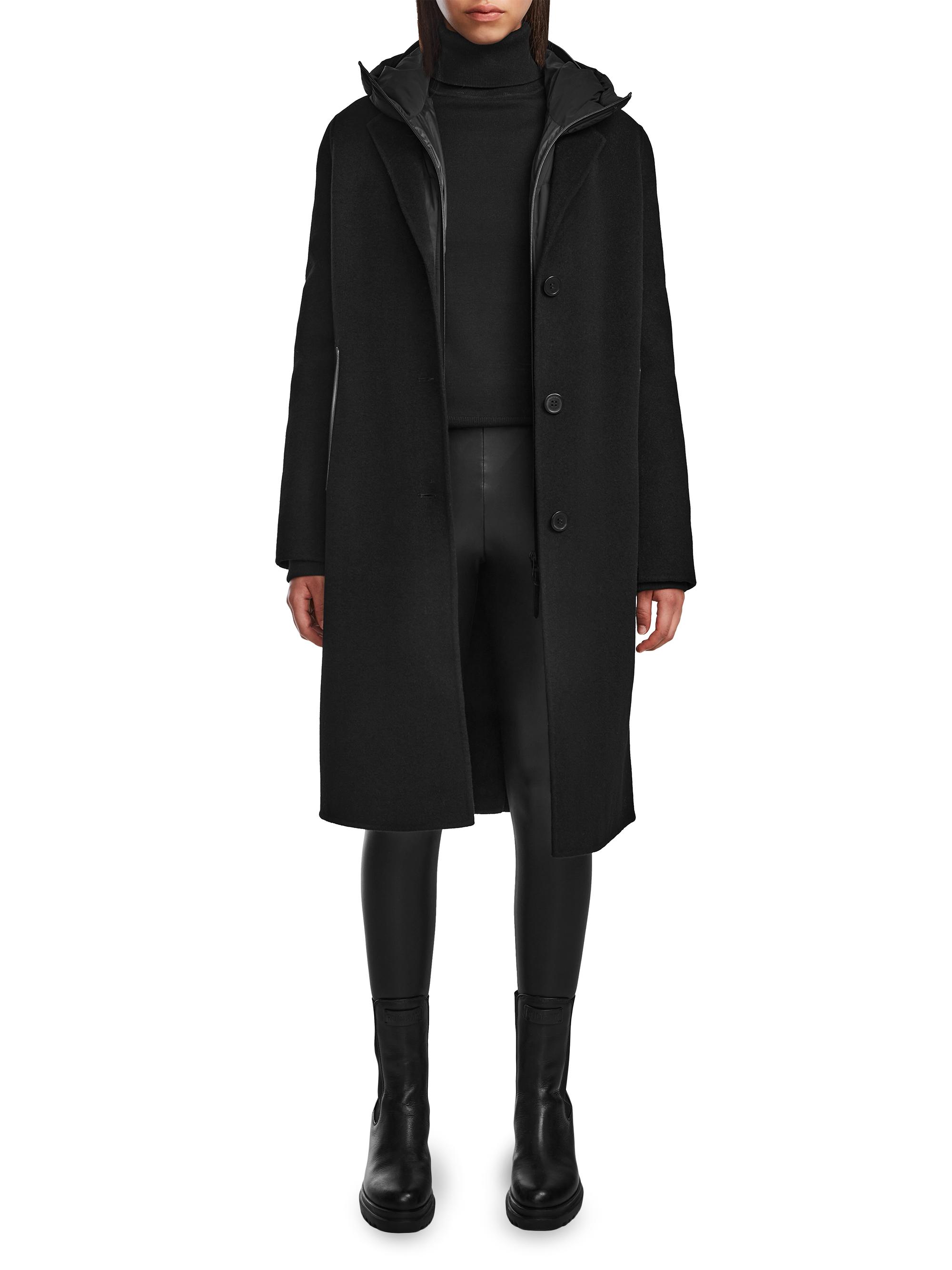 Rudsak Women's Arla 2-In-1 Wool & Down Coat - Black