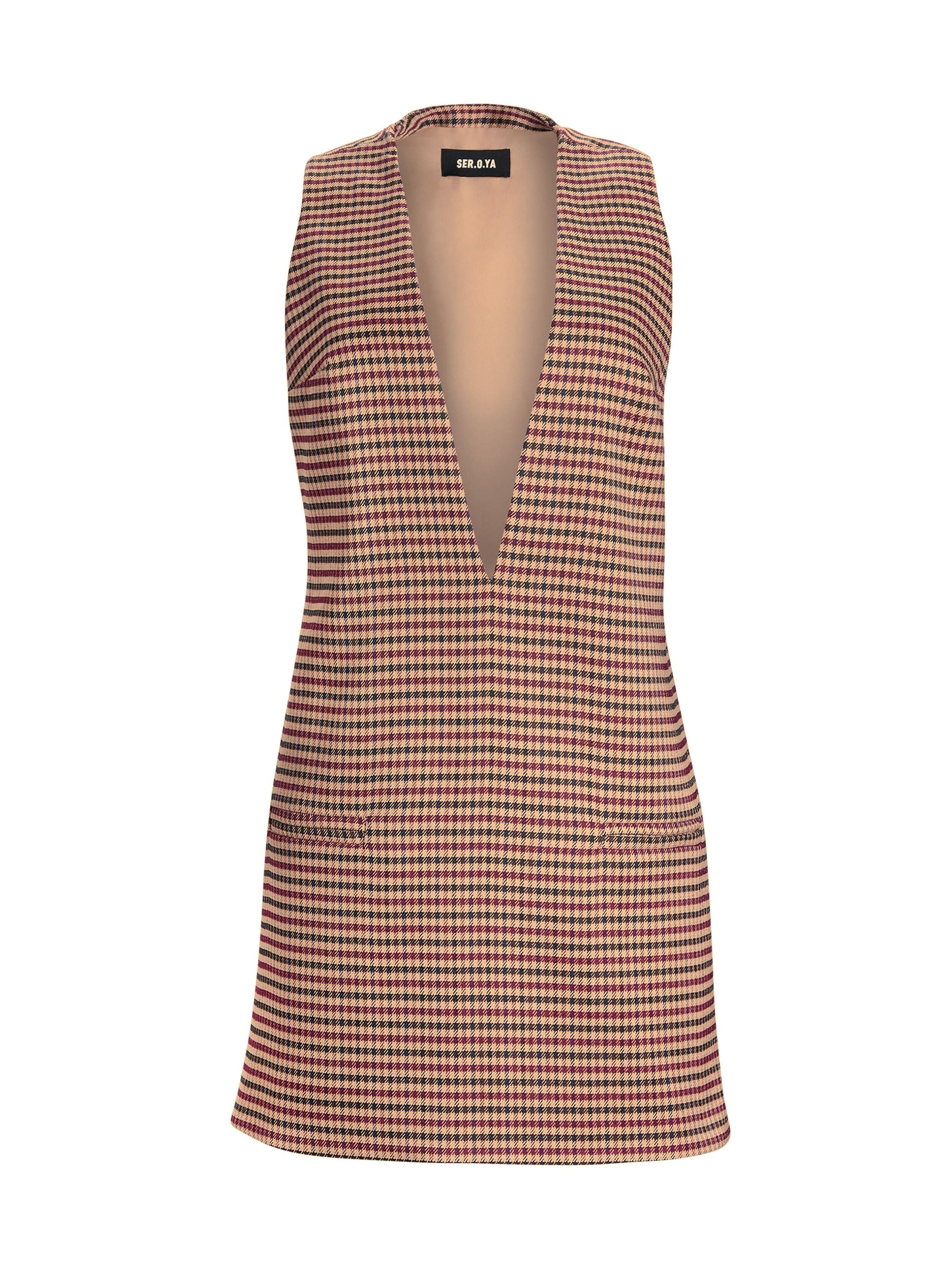 Ser.o.ya Women's Maxine Mini Tent Dress - Camel Houndstooth