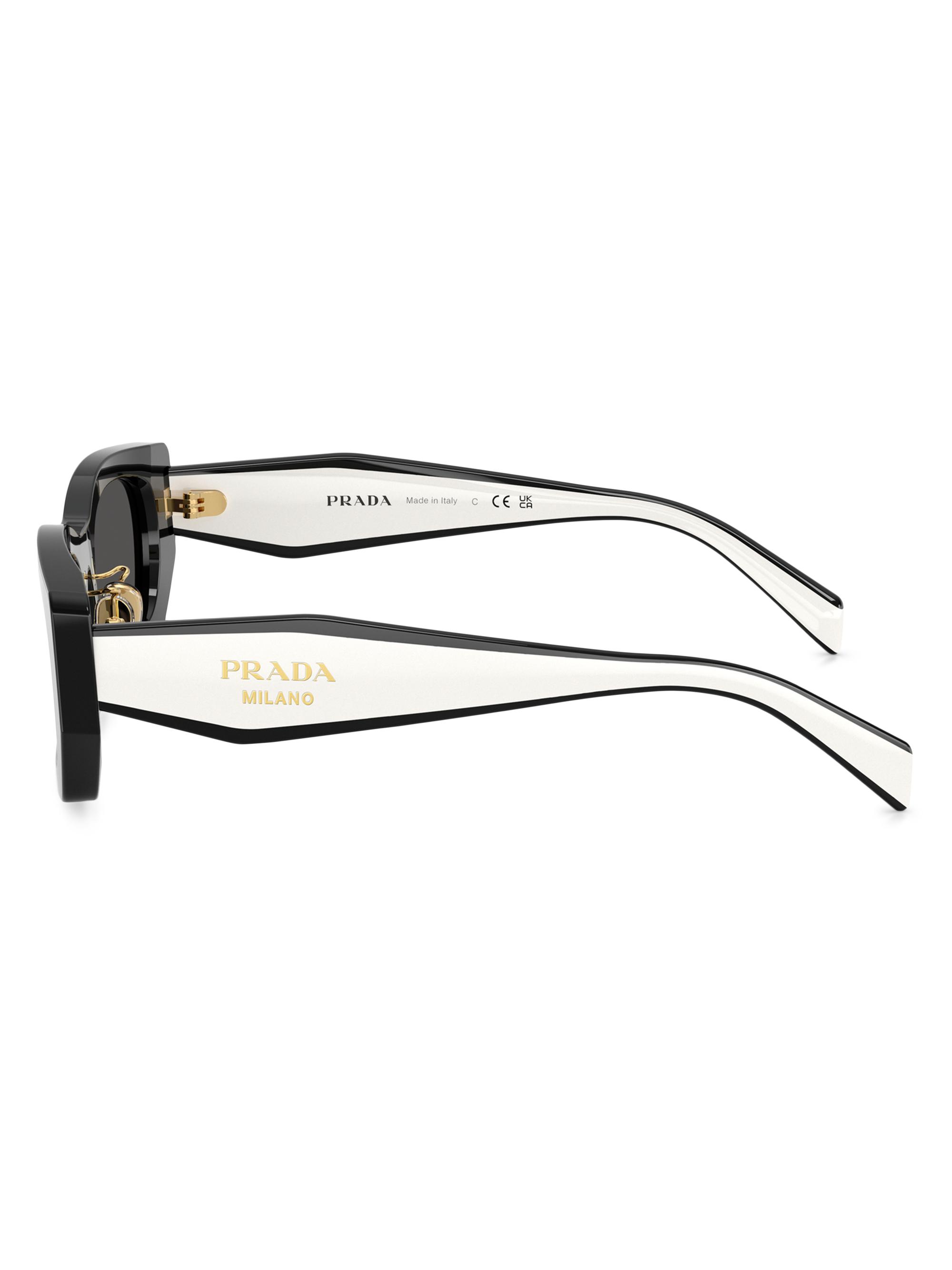 Prada Women's 53MM Pillow Sunglasses - Black | Thumbnail 3