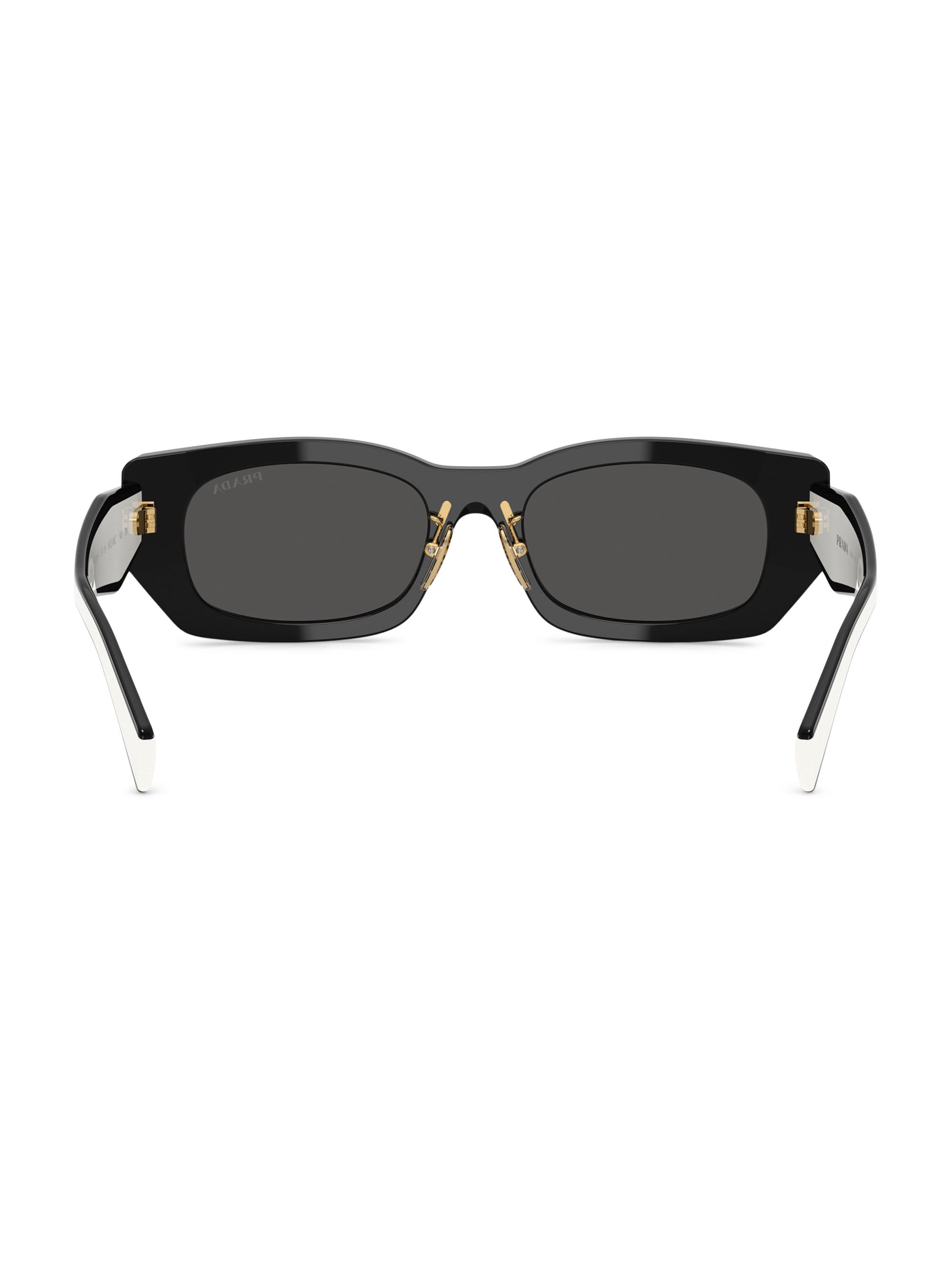 Prada Women's 53MM Pillow Sunglasses - Black | Thumbnail 4