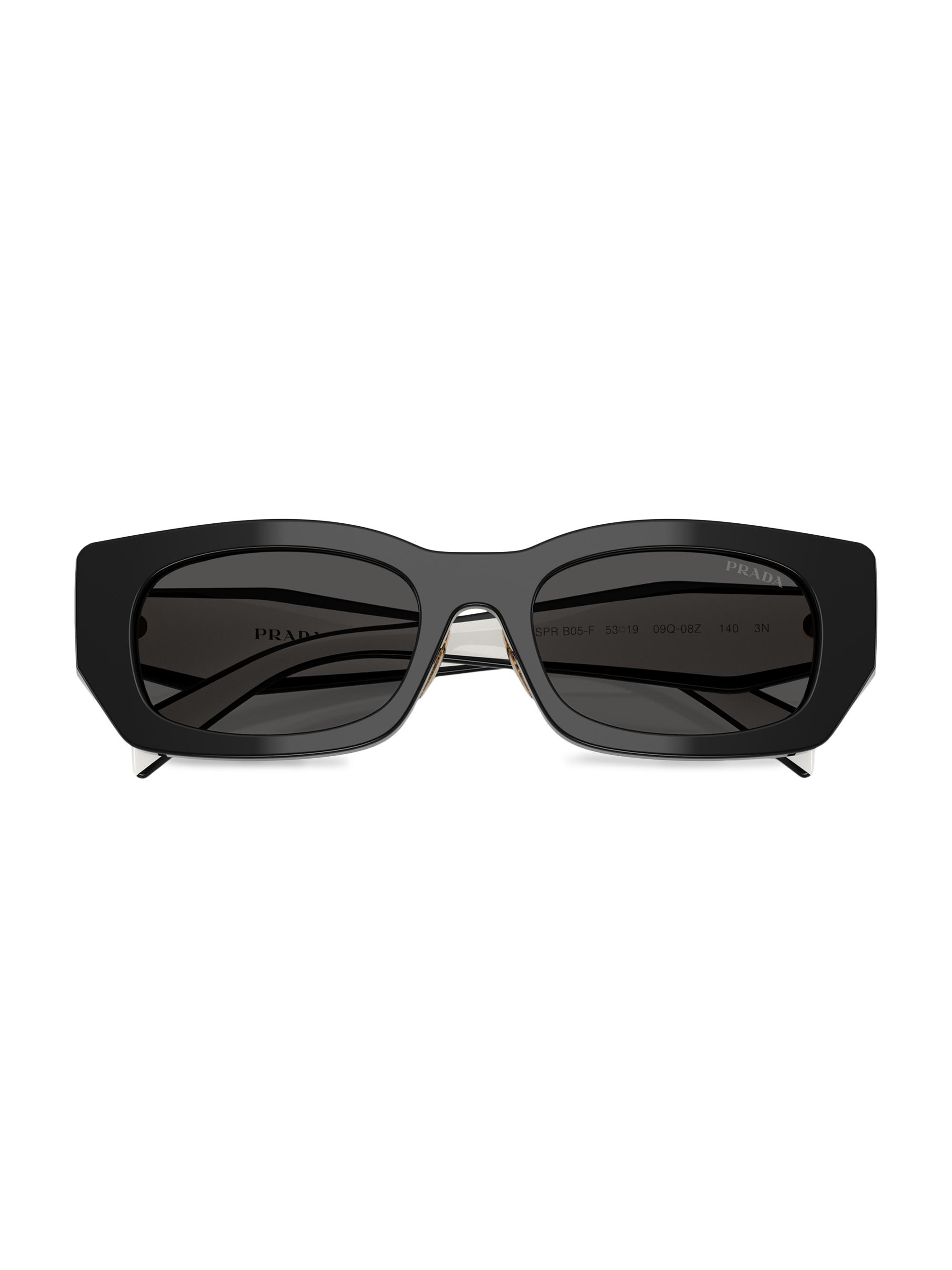Prada Women's 53MM Pillow Sunglasses - Black | Thumbnail 5