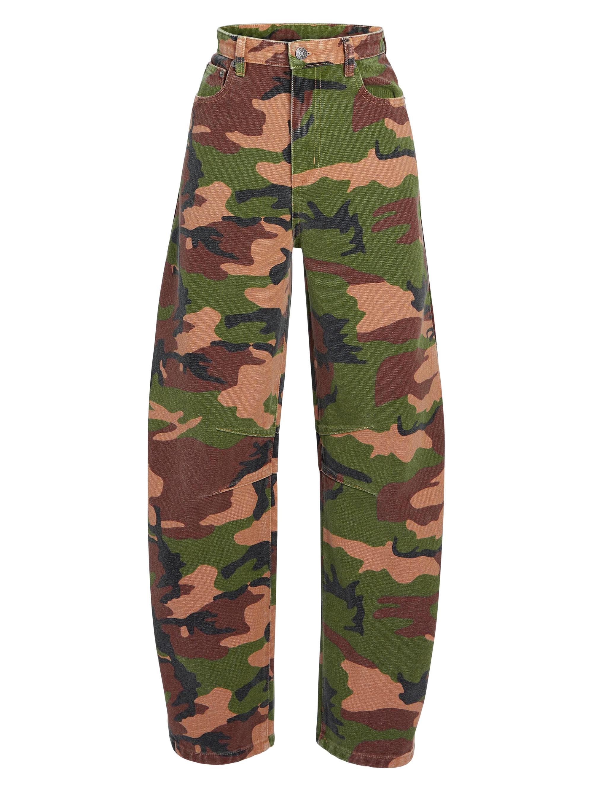 Ser.o.ya Women's Marbel Mid Rise Barrel Jeans - Camo Canvas