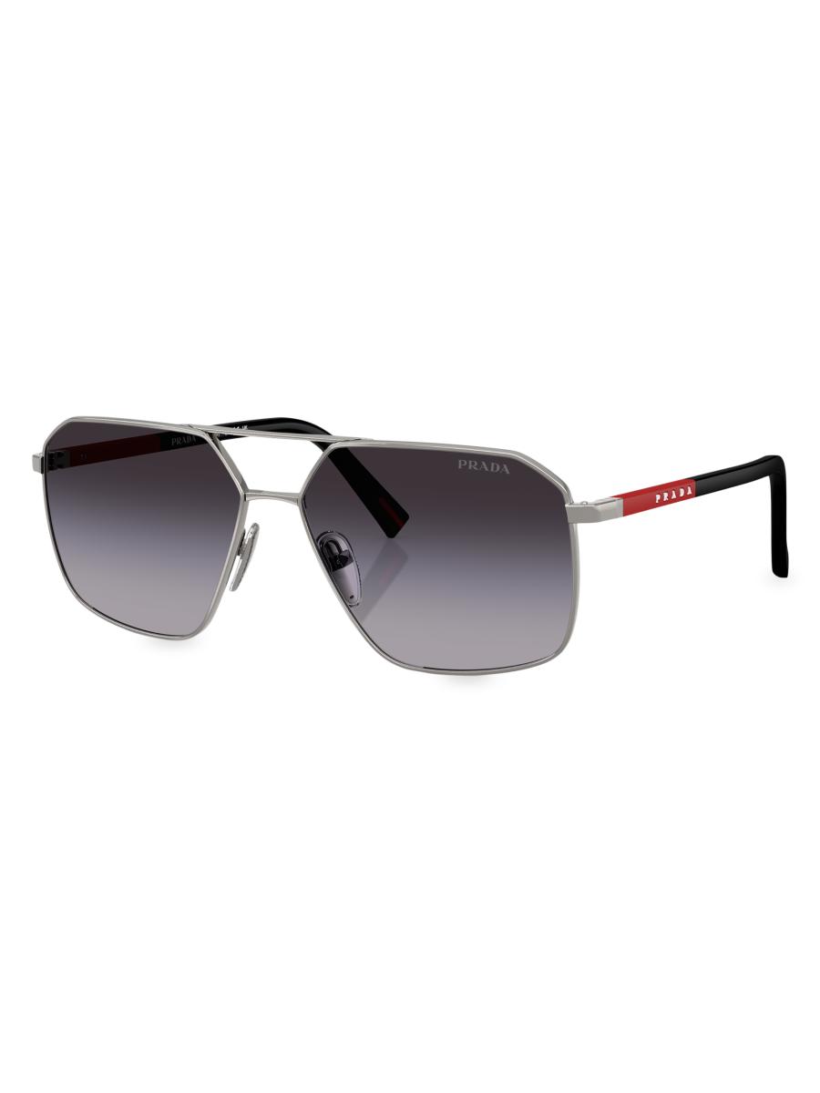Prada 60MM Aviator Sunglasses | Saks Fifth Avenue