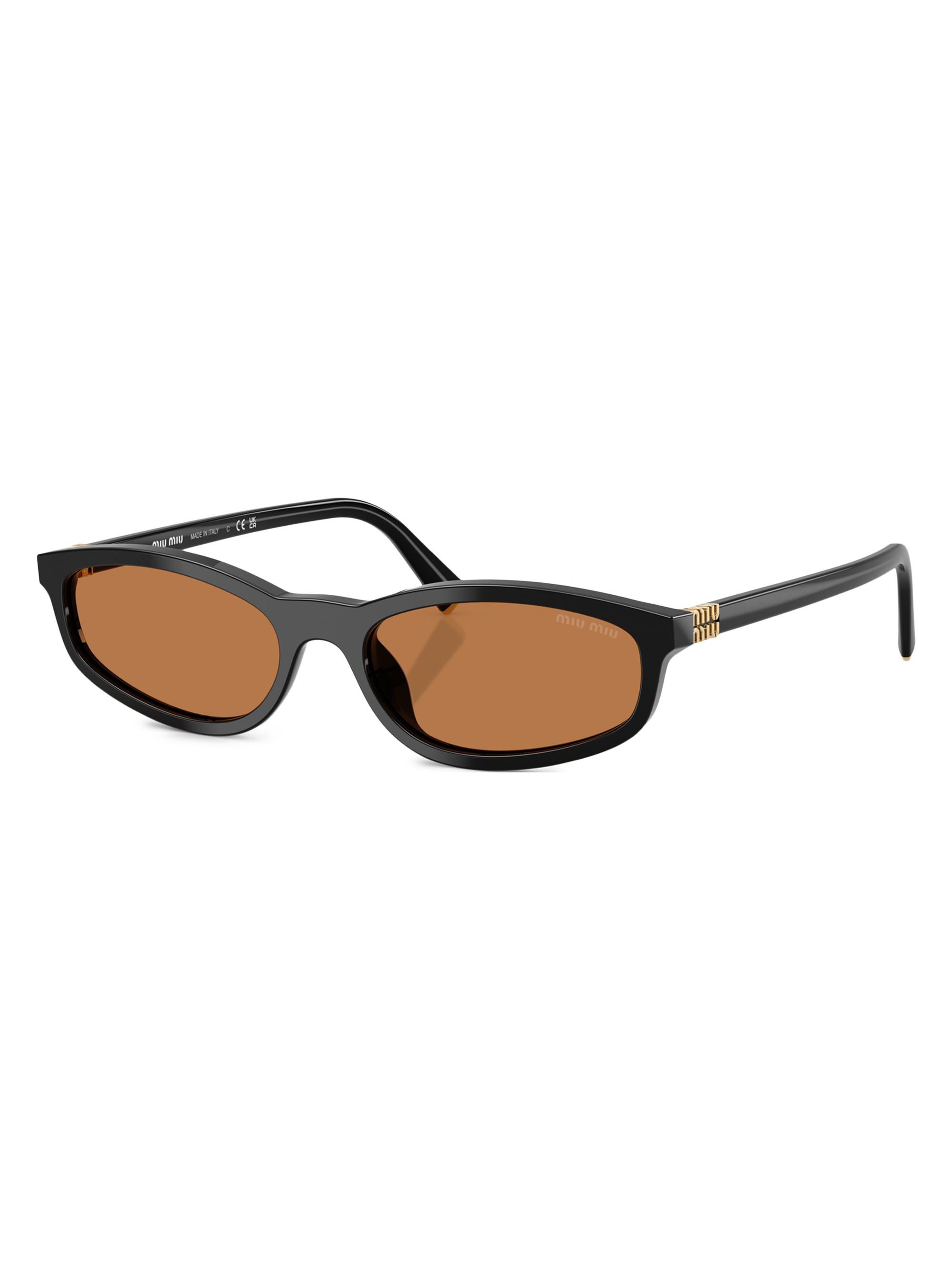 Miu Miu Women's 54MM Oval Sunglasses - Honey Dark Brown