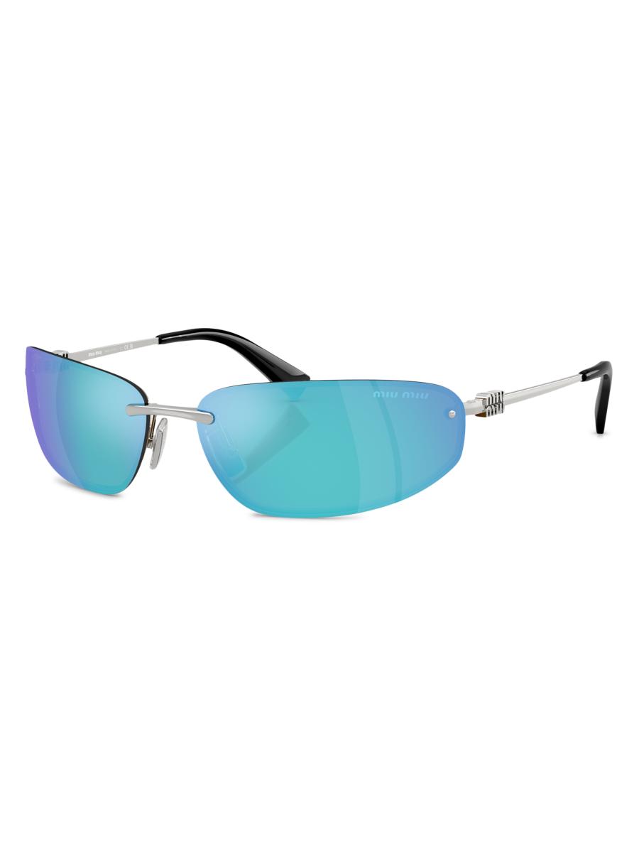 ミュウミュウ SMU69U サングラス Miu Miu 69MM Shield Sunglasses | Saks Fifth Avenue