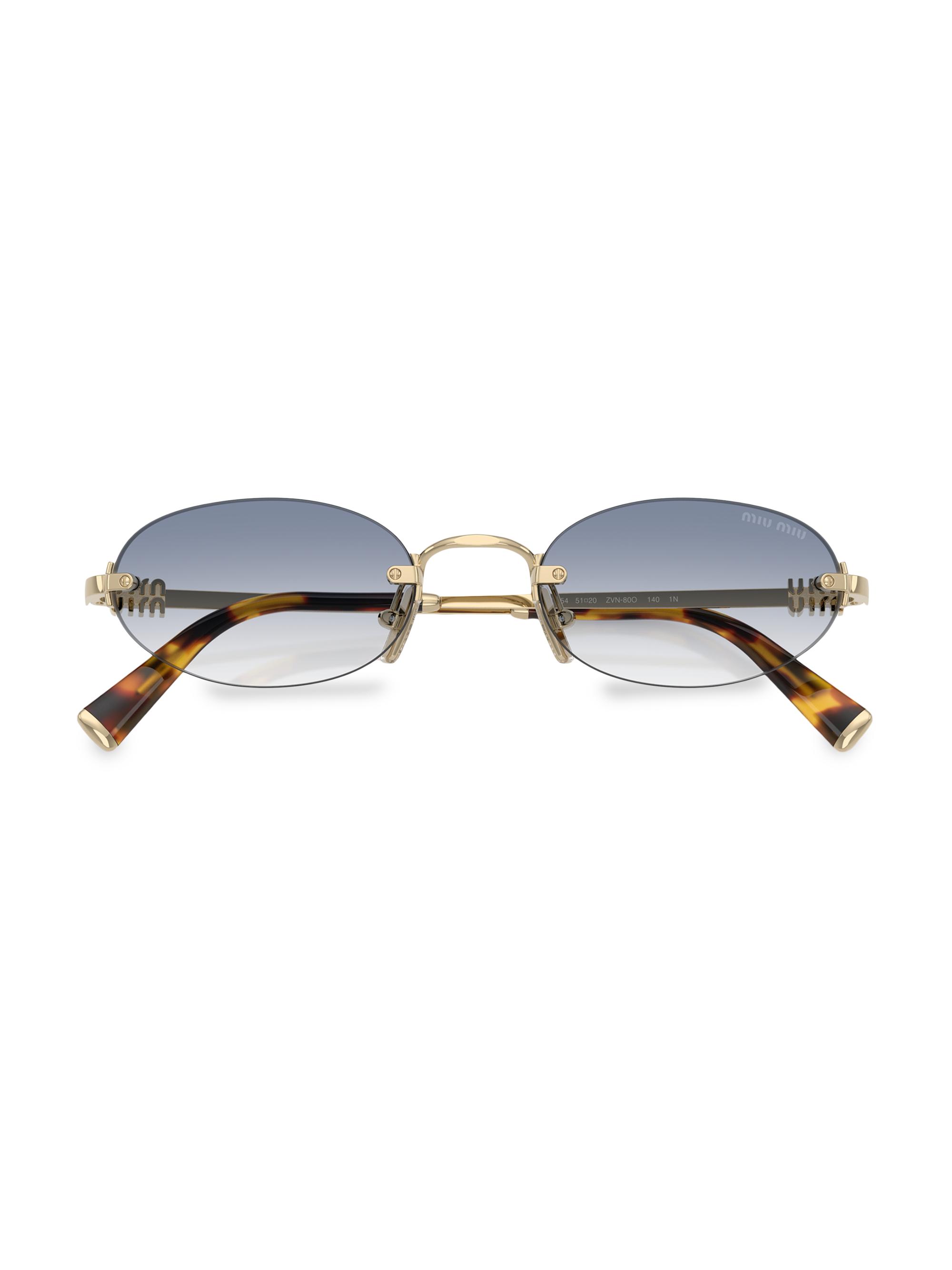 Miu Miu 51MM Oval Sunglasses | Saks Fifth Avenue