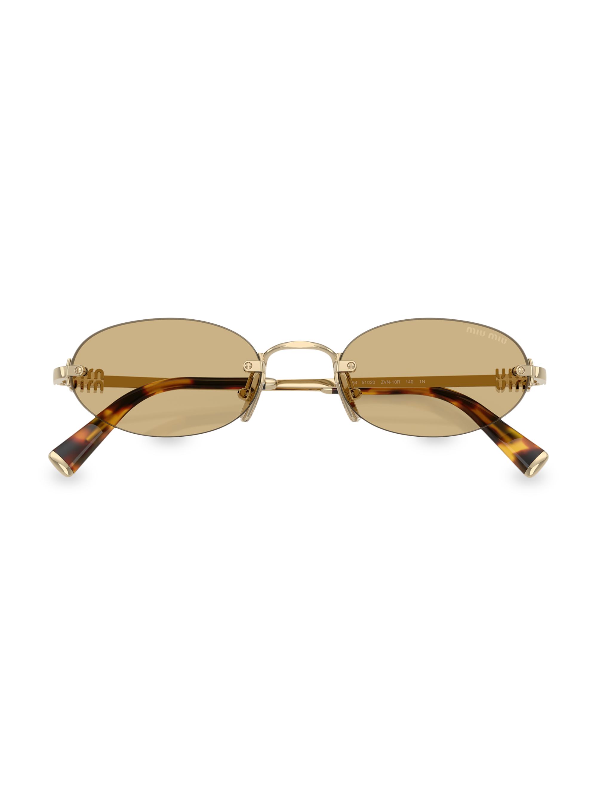 Miu Miu 51MM Oval Sunglasses | Saks Fifth Avenue
