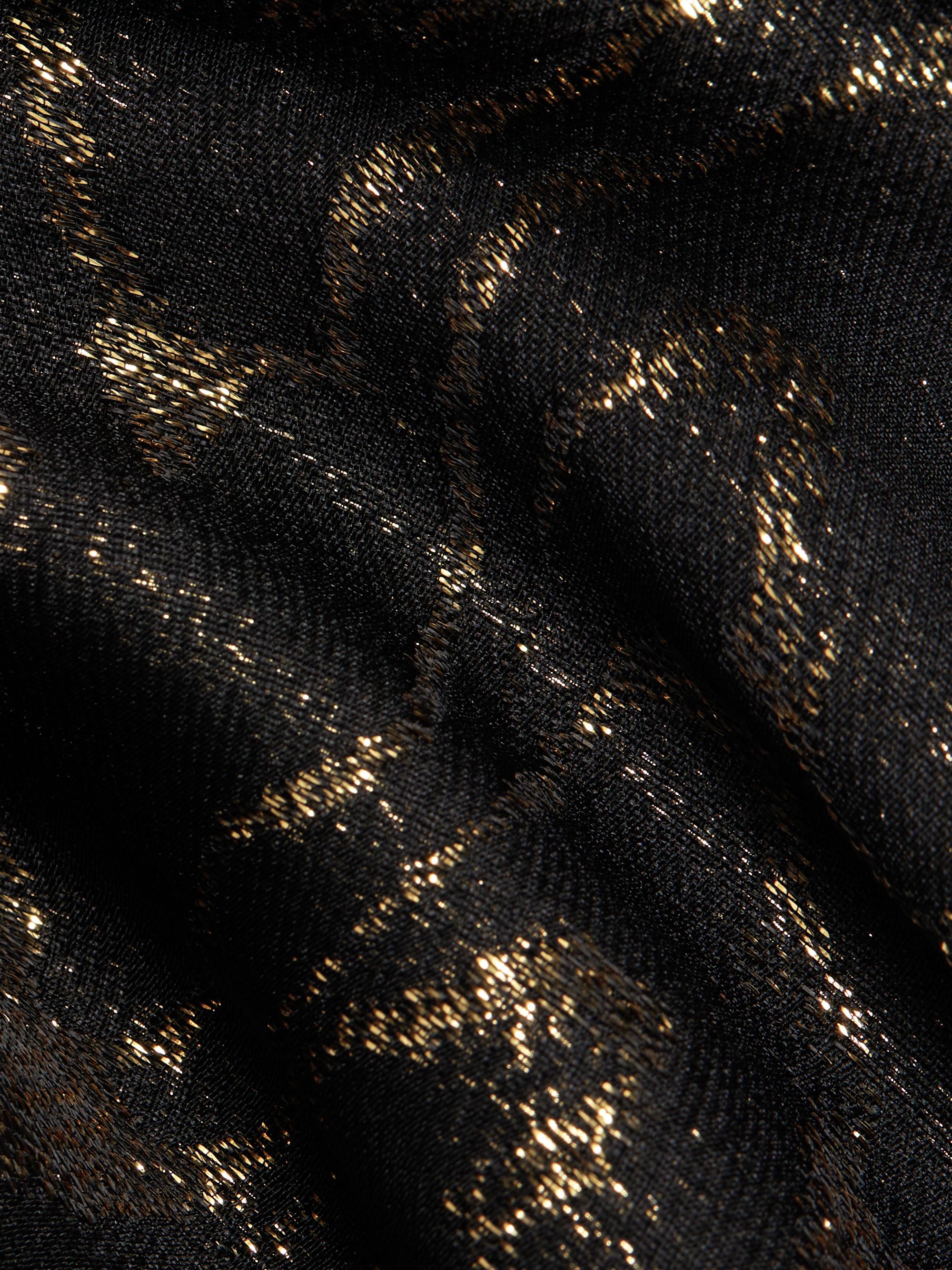 slim fit dress slacks Michael Kors Black Ruched With Gold Size Zipper Asymmetrical Hem Maxi  The  Thrifty Hippy
