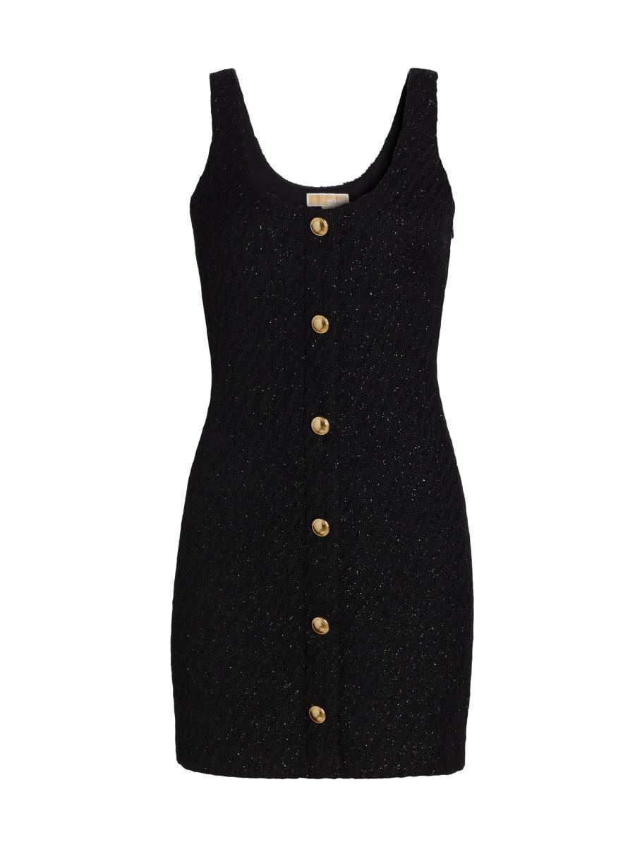 MICHAEL Michael Kors Metallic Tweed Wool-Blend Minidress
