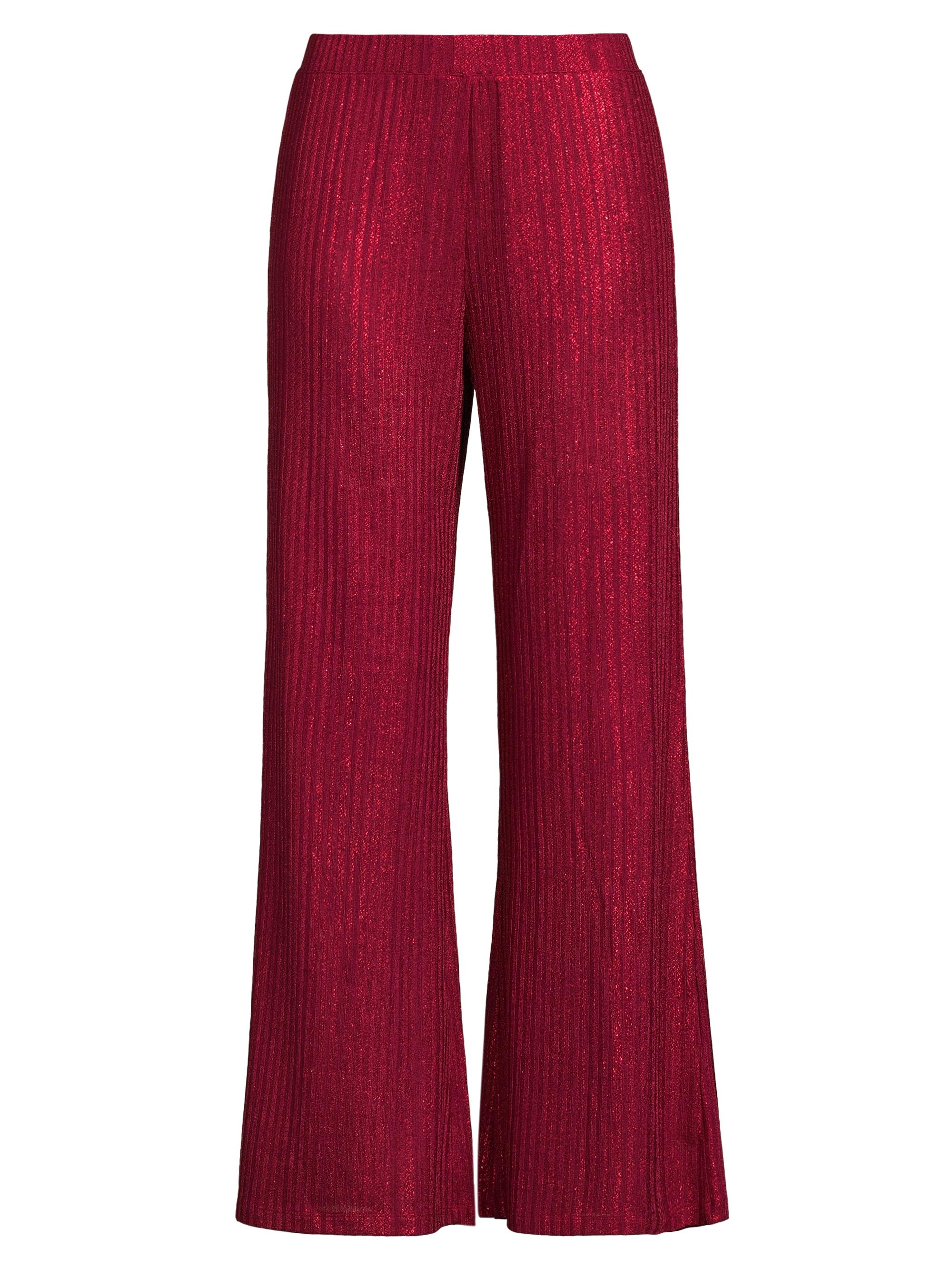 Johnny Was Women's Jenna Metallic Plissé Wide-Leg Pants - Savvy Red