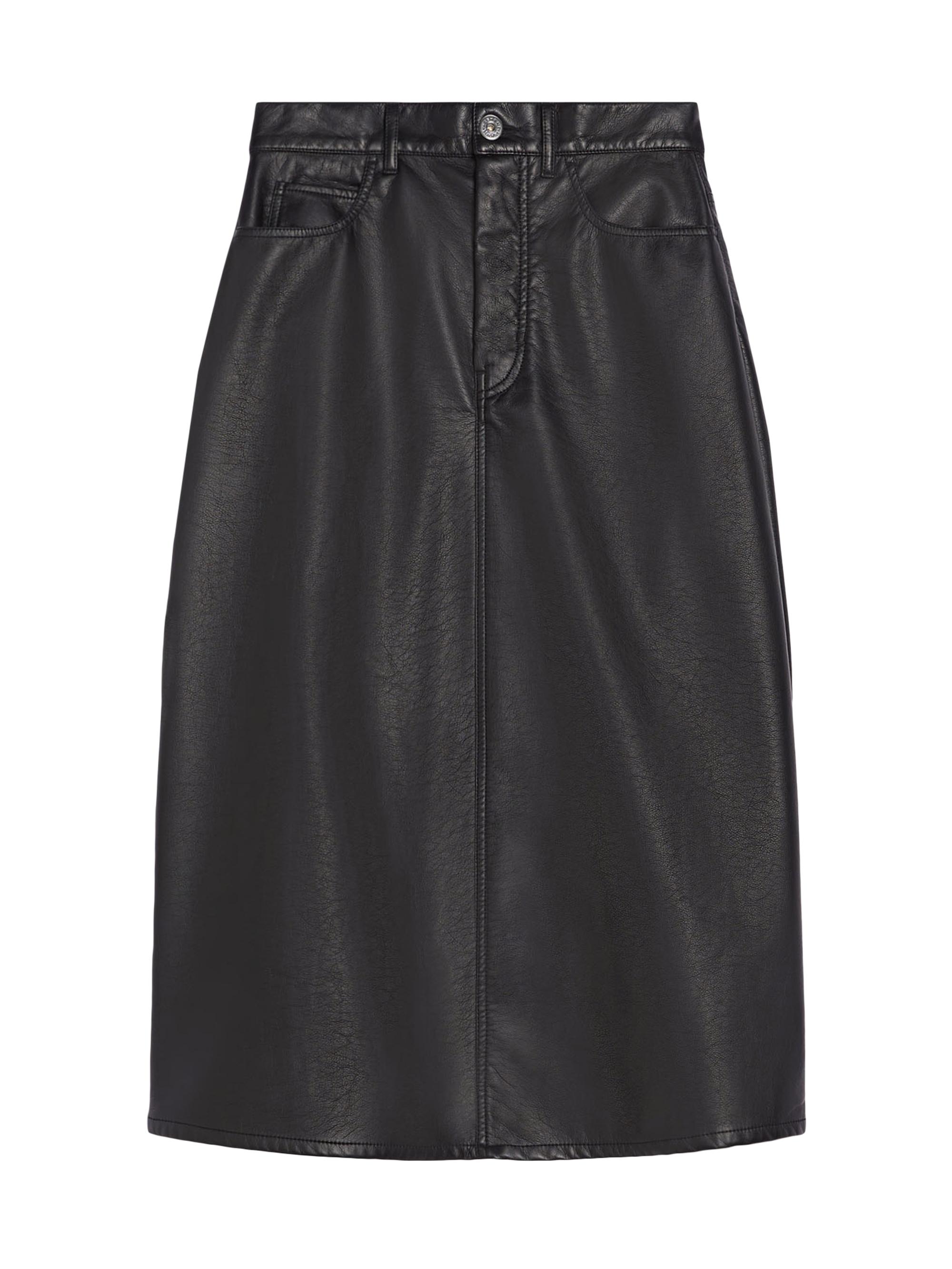 Weekend Max Mara Women's Canga Coated Midi-Skirt - Black
