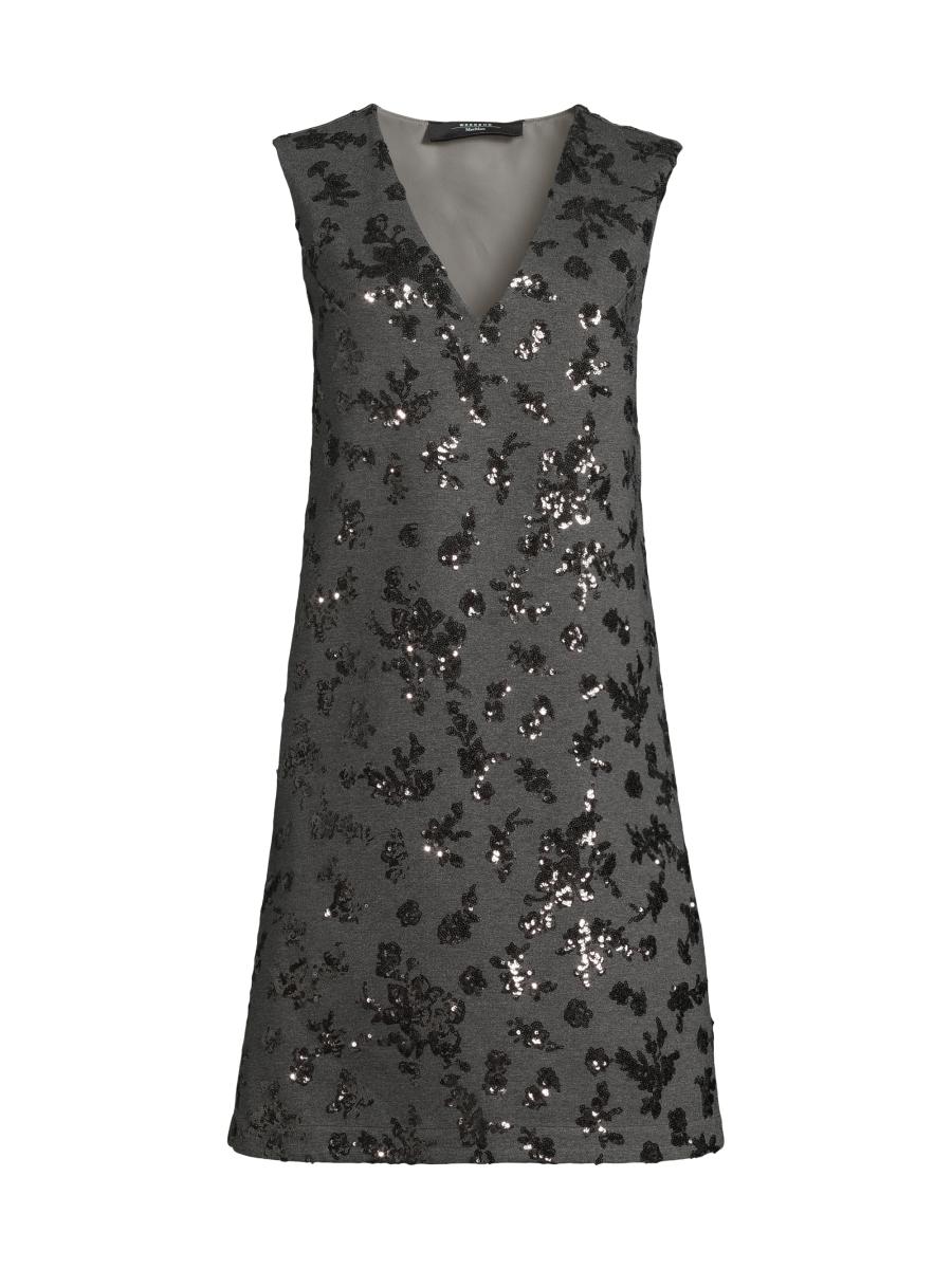 Weekend Max Mara Pesaro Sequined Jersey Sleeveless Minidress