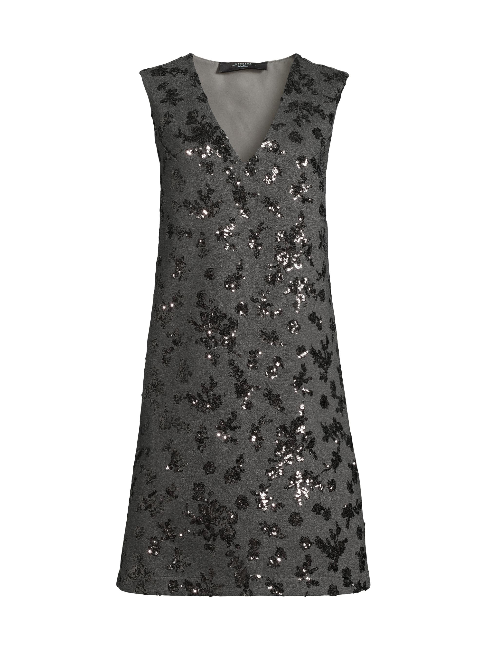 Weekend Max Mara Women's Pesaro Sequined Jersey Sleeveless Minidress Grey